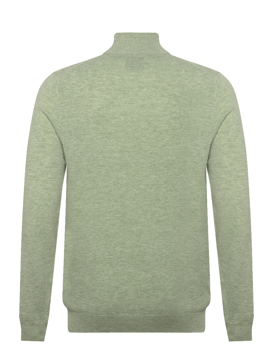 Lyle & Scott - Lambswool Blend Quarter Zip Jumper - swetry zapinane do połowy - x962 cold mint marl - 2