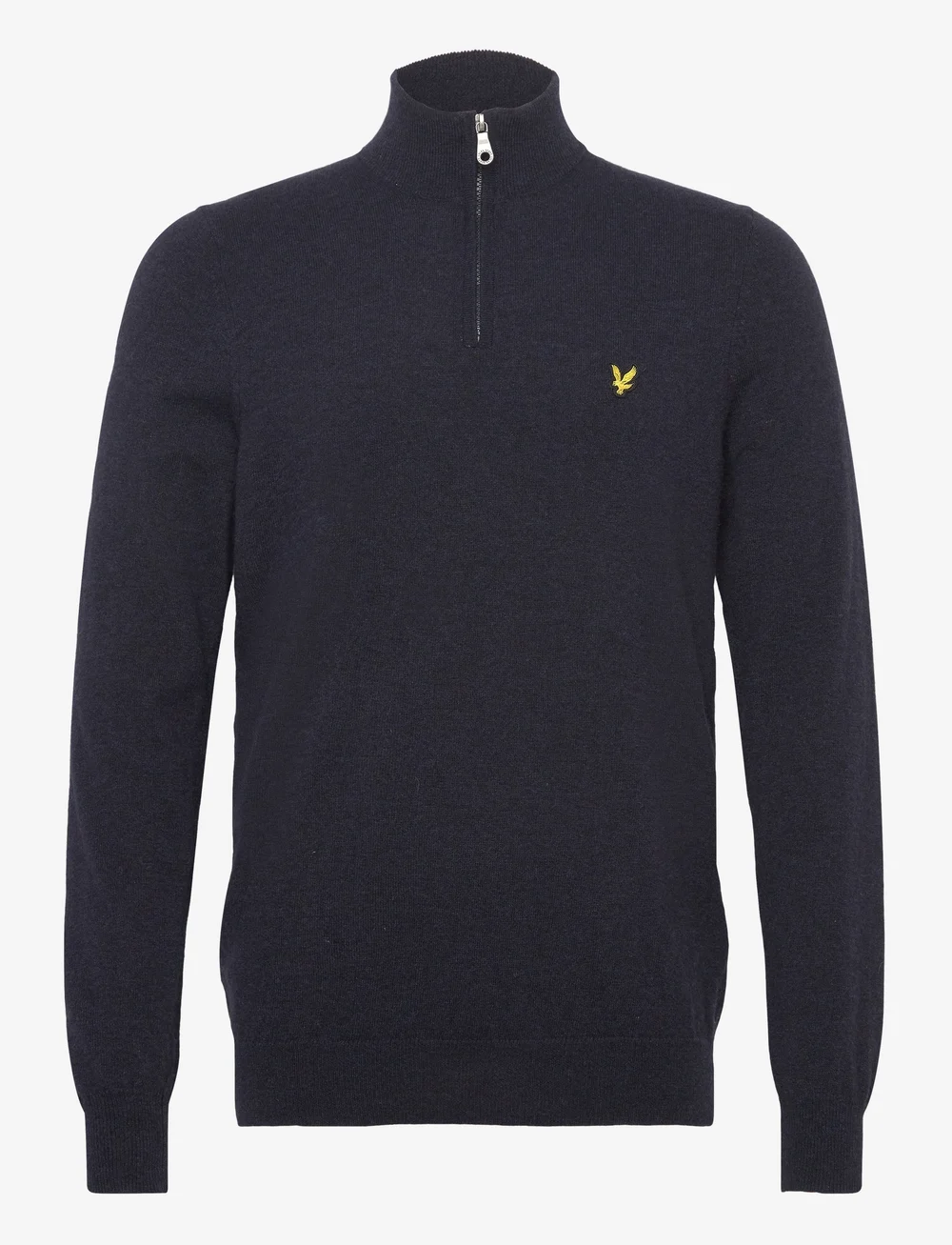 Lyle & Scott - Lambswool Blend Quarter Zip Jumper - half zip jumpers - z56 dark navy marl - 1