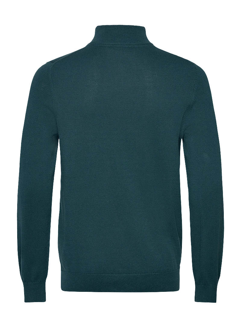 Lyle & Scott - Cotton Quarter Zip Jumper - sweatshirts - y066 rich teal - 2