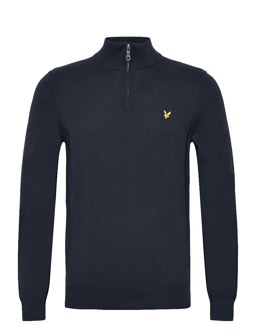 Lyle & Scott - Cotton Quarter Zip Jumper - swetry - z271 dark navy - 1