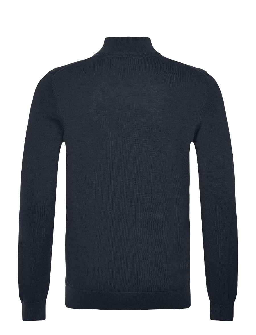 Lyle & Scott - Cotton Quarter Zip Jumper - swetry - z271 dark navy - 2