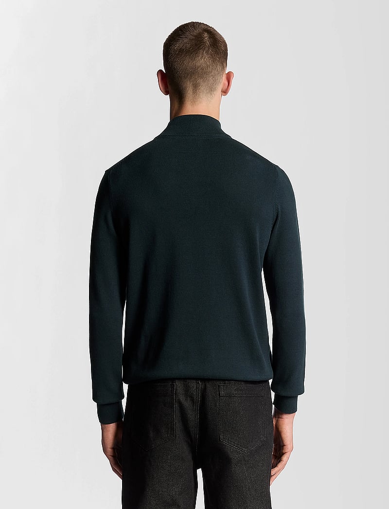 Lyle & Scott - Cotton Quarter Zip Jumper - swetry - z271 dark navy - 3