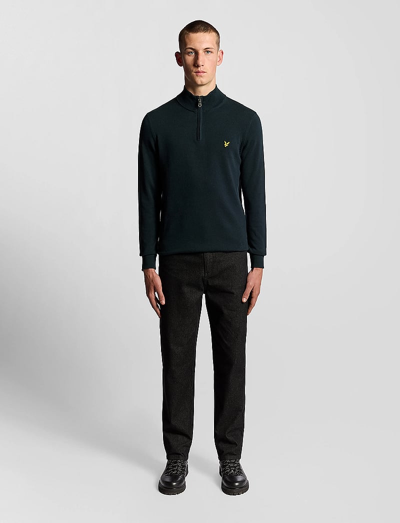 Lyle & Scott - Cotton Quarter Zip Jumper - swetry - z271 dark navy - 5