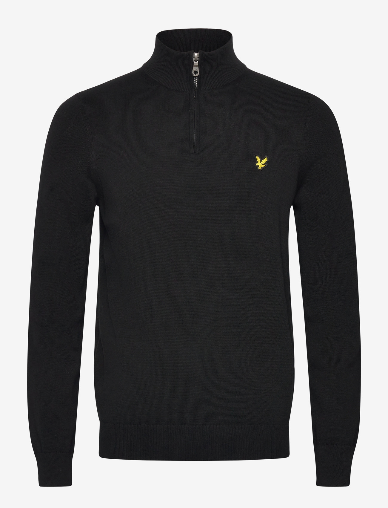 Lyle & Scott - Cotton Quarter Zip Jumper - collegepaidat - z865 jet black - 1