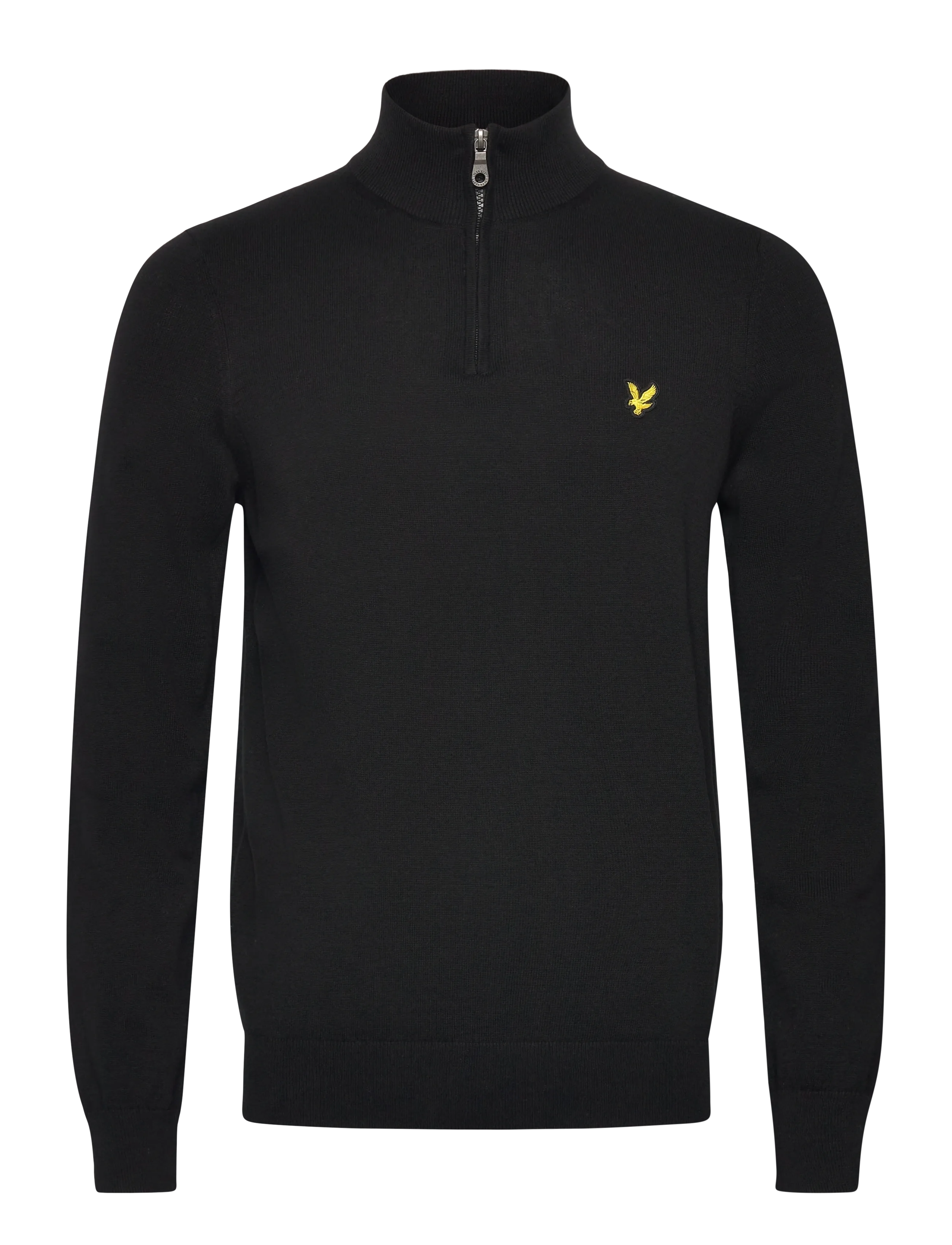 Lyle & Scott Cotton Quarter Zip Jumper - Lyle & Scott - Z865 JET BLACK / black