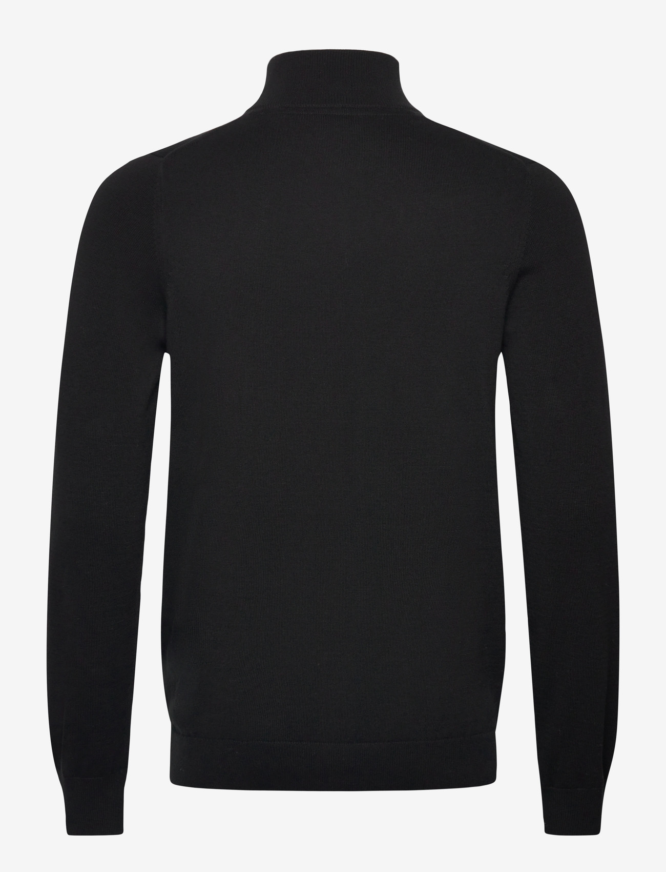 Lyle & Scott - Cotton Quarter Zip Jumper - collegepaidat - z865 jet black - 2