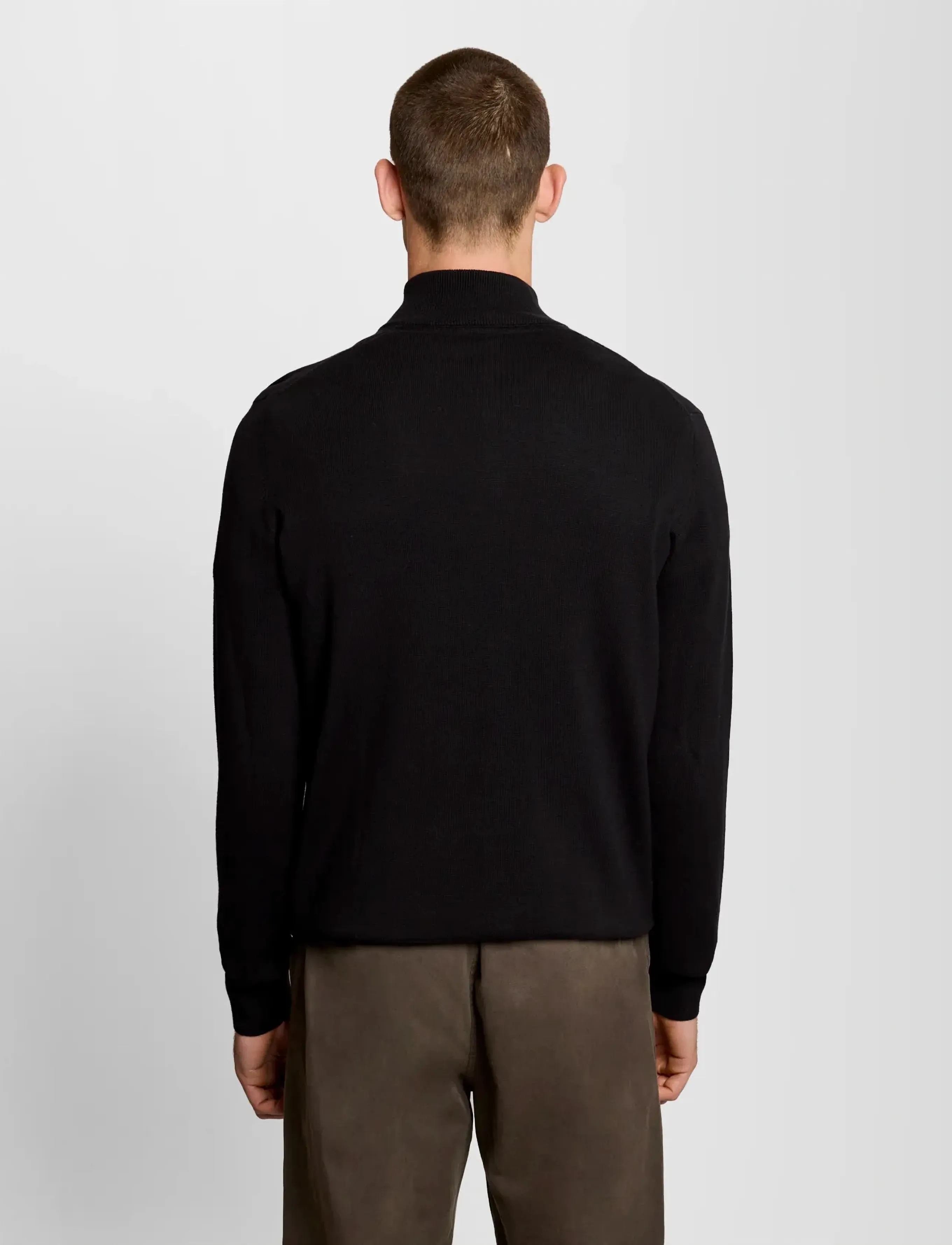 Lyle & Scott - Cotton Quarter Zip Jumper - truien - z865 jet black - 3