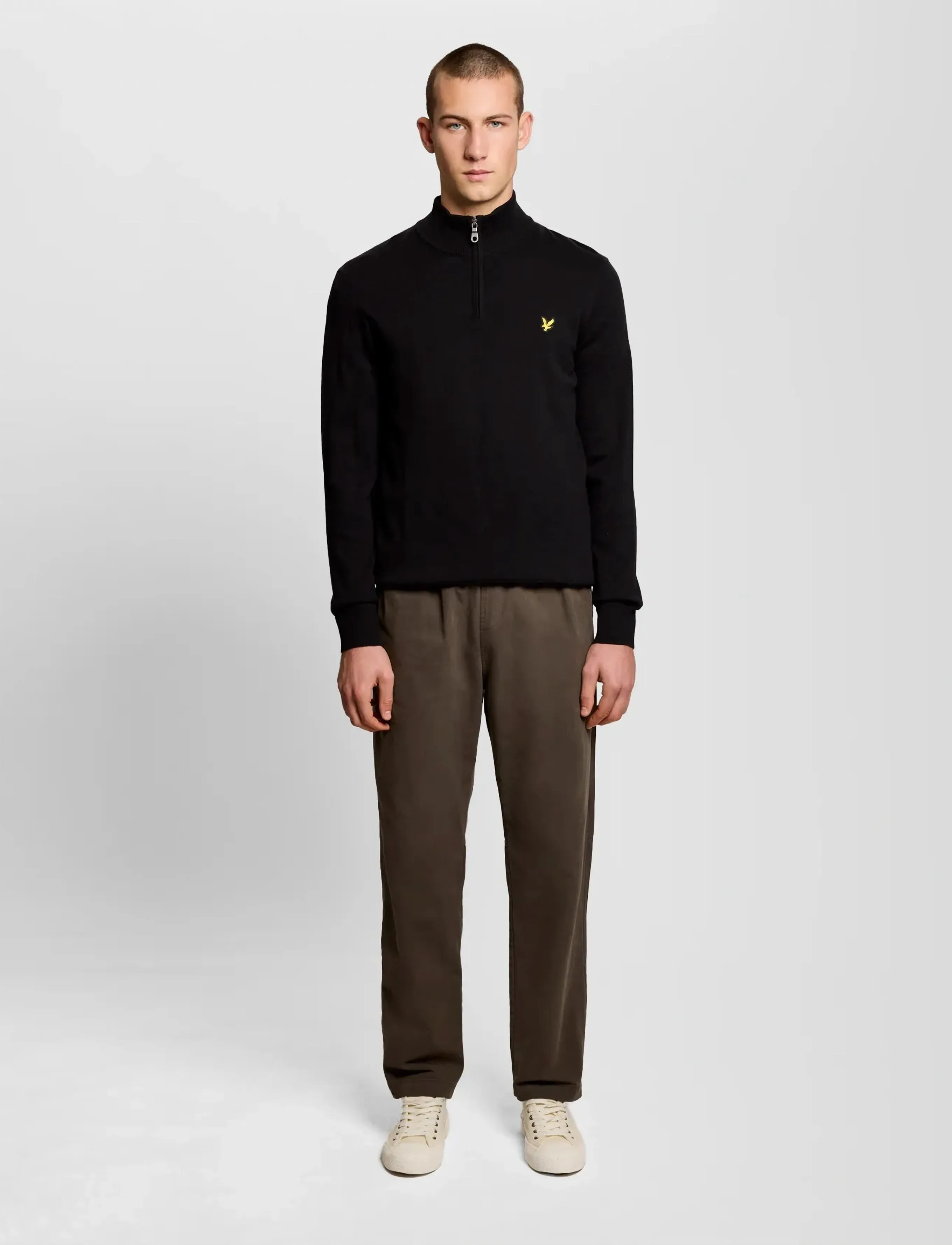Lyle & Scott - Cotton Quarter Zip Jumper - truien - z865 jet black - 5