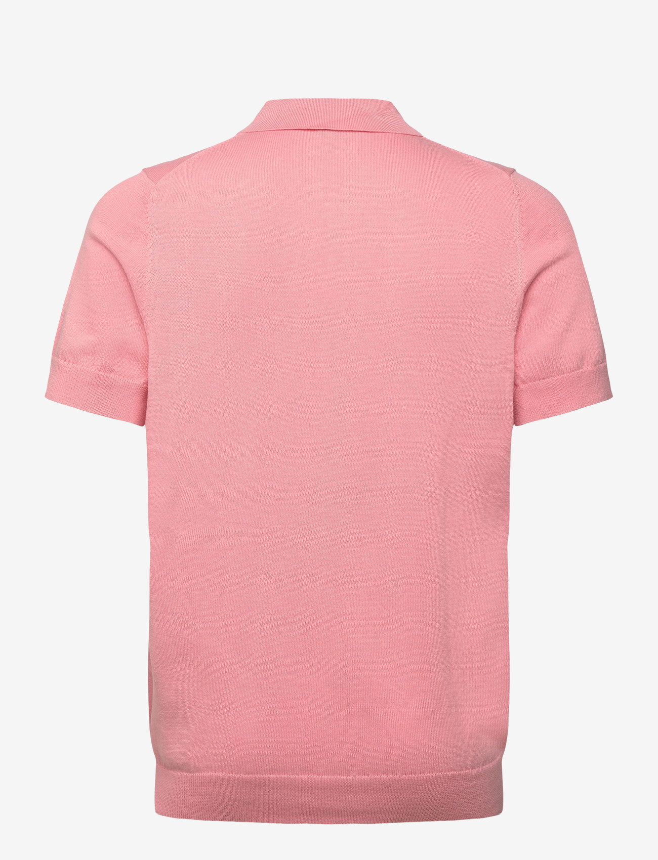 Lyle & Scott - Cotton Short Sleeve Knitted Polo - langærmede poloer - y120 pink grapefruit - 2