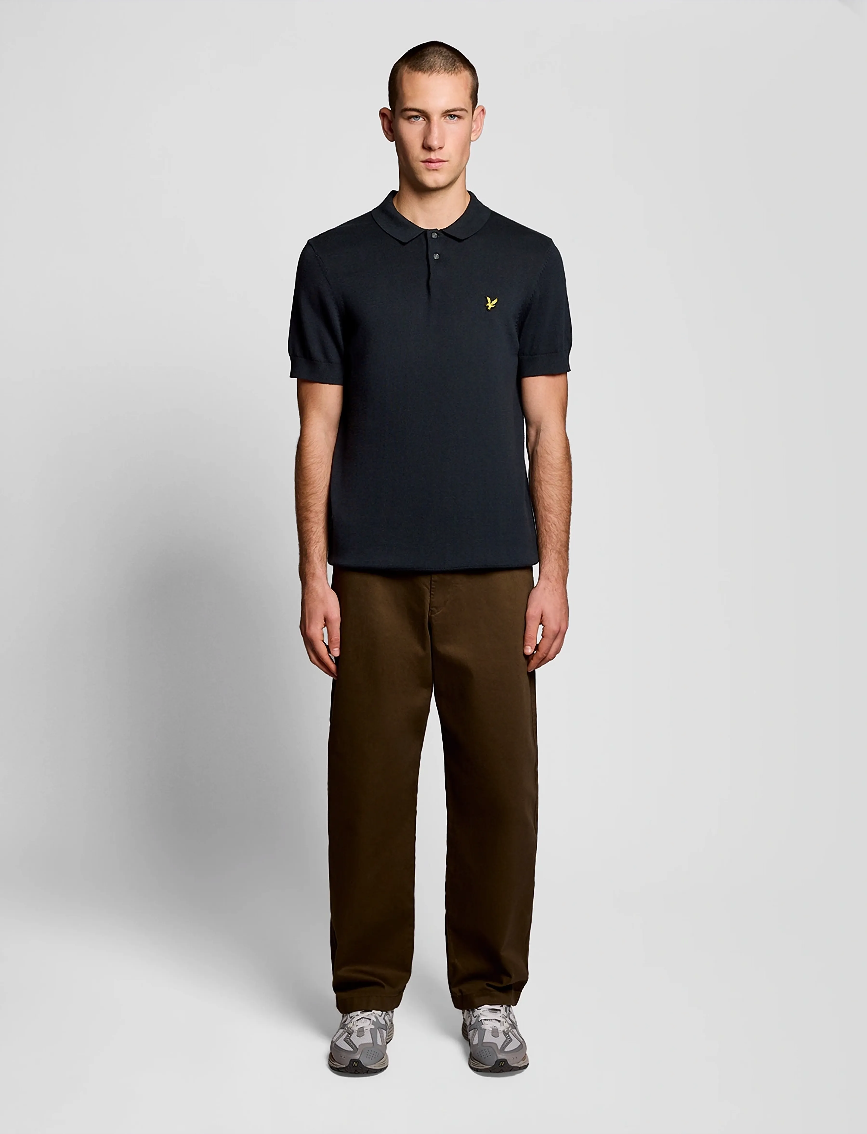 Lyle & Scott Cotton Short Sleeve Knitted Polo pikéer herr – bild 4