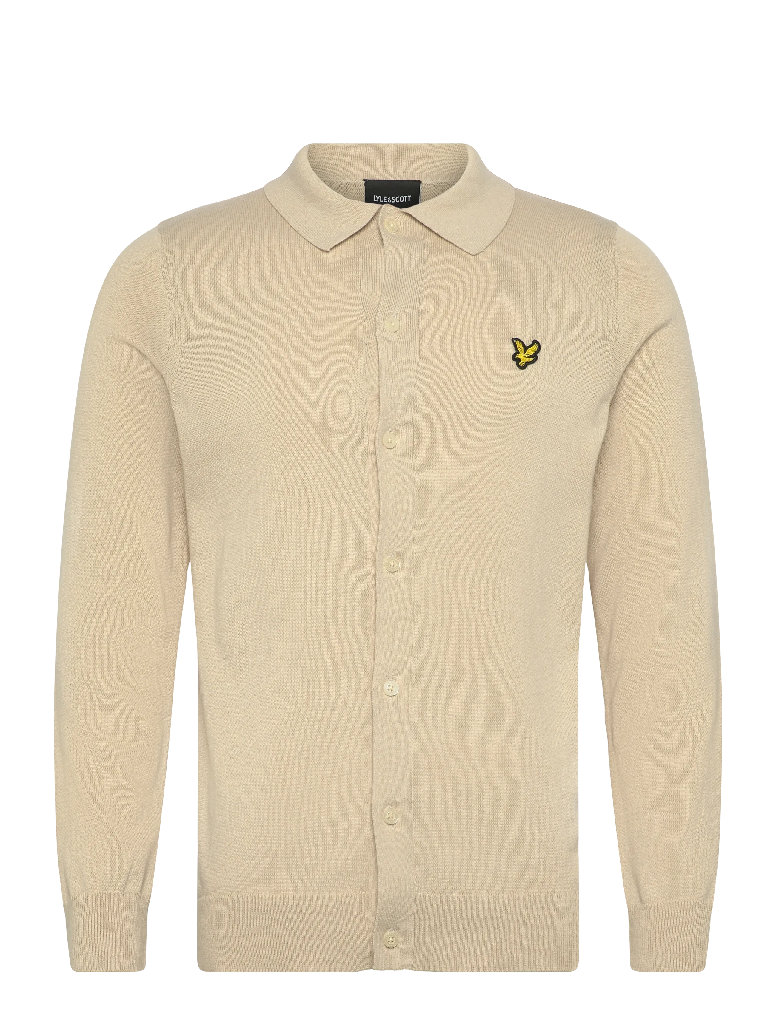 Lyle & Scott Cotton Knitted Shirt - Strickmode - COVE / beige