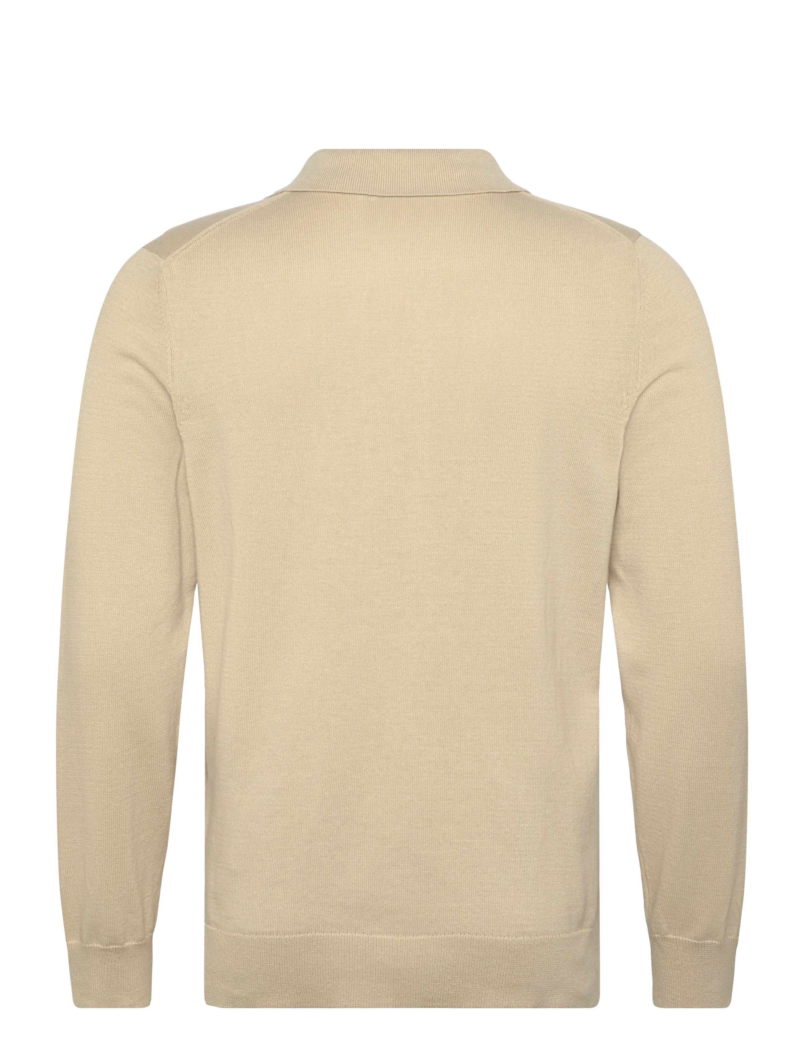 Lyle & Scott - Cotton Knitted Shirt - pikkade varrukatega kootud polosärgid - cove - 2