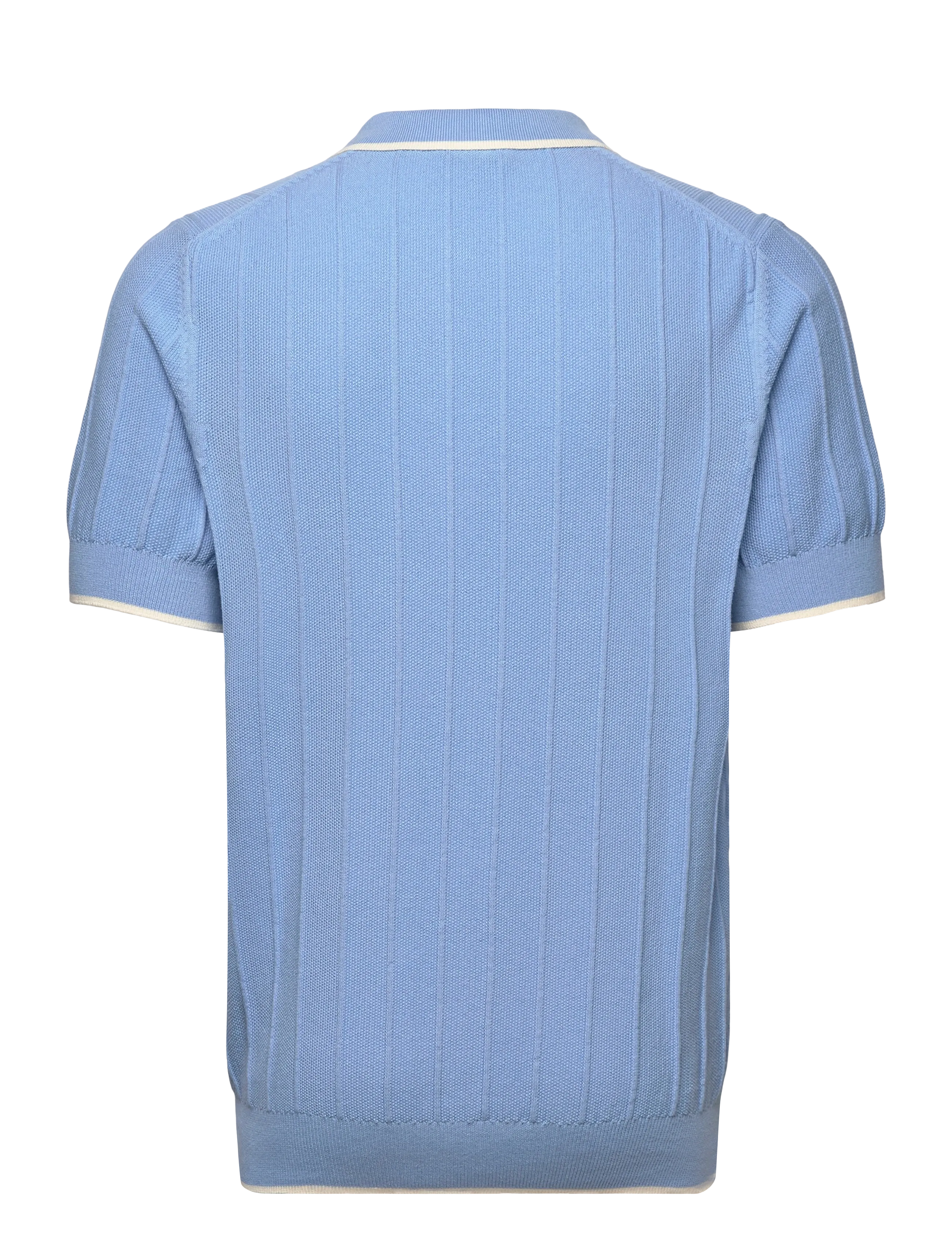 Lyle & Scott - Tipped Pique Knitted Polo - gestrickte polohemden - w444 chalk blue - 2