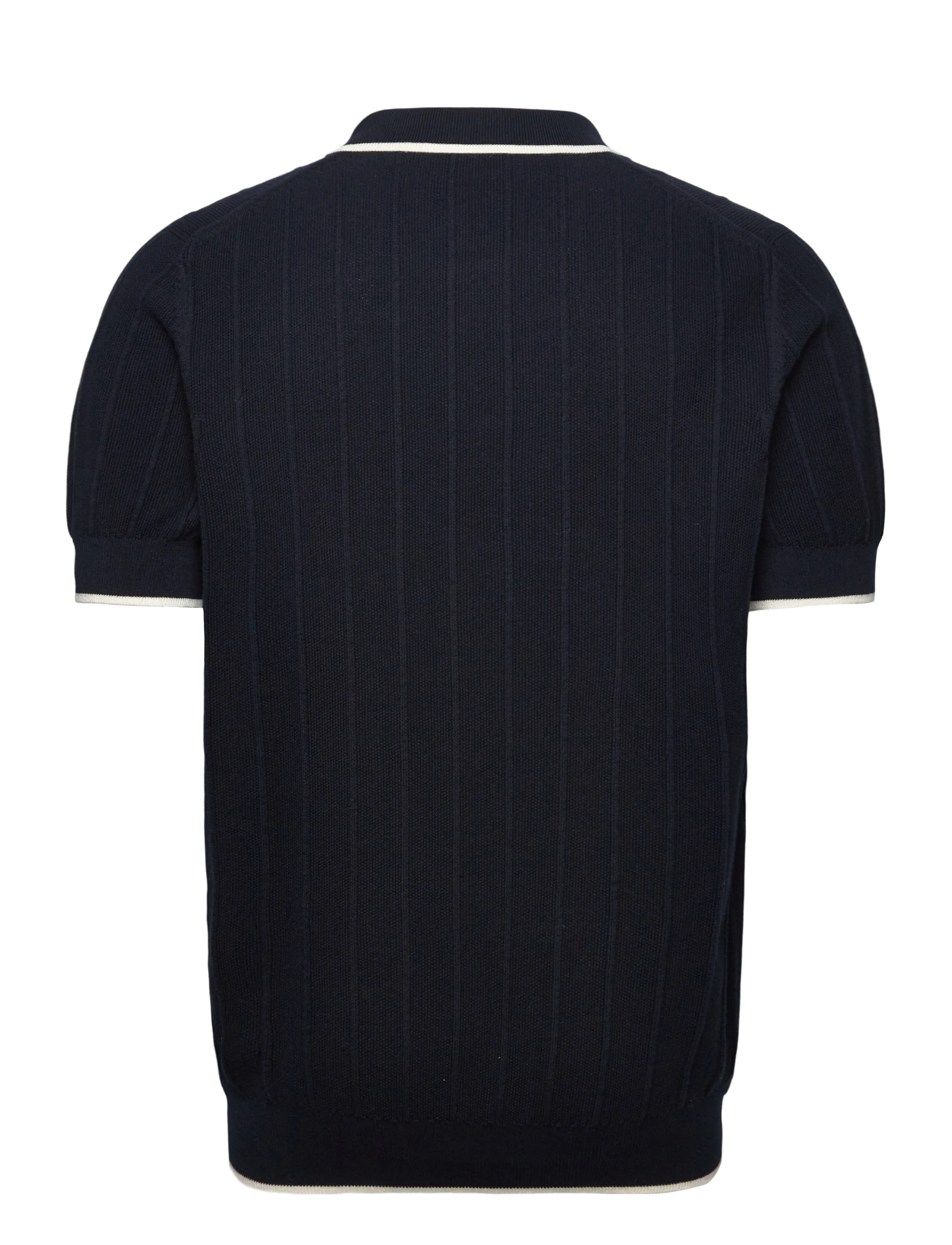 Lyle & Scott - Tipped Pique Knitted Polo - kootud polosärgid - z271 dark navy - 2