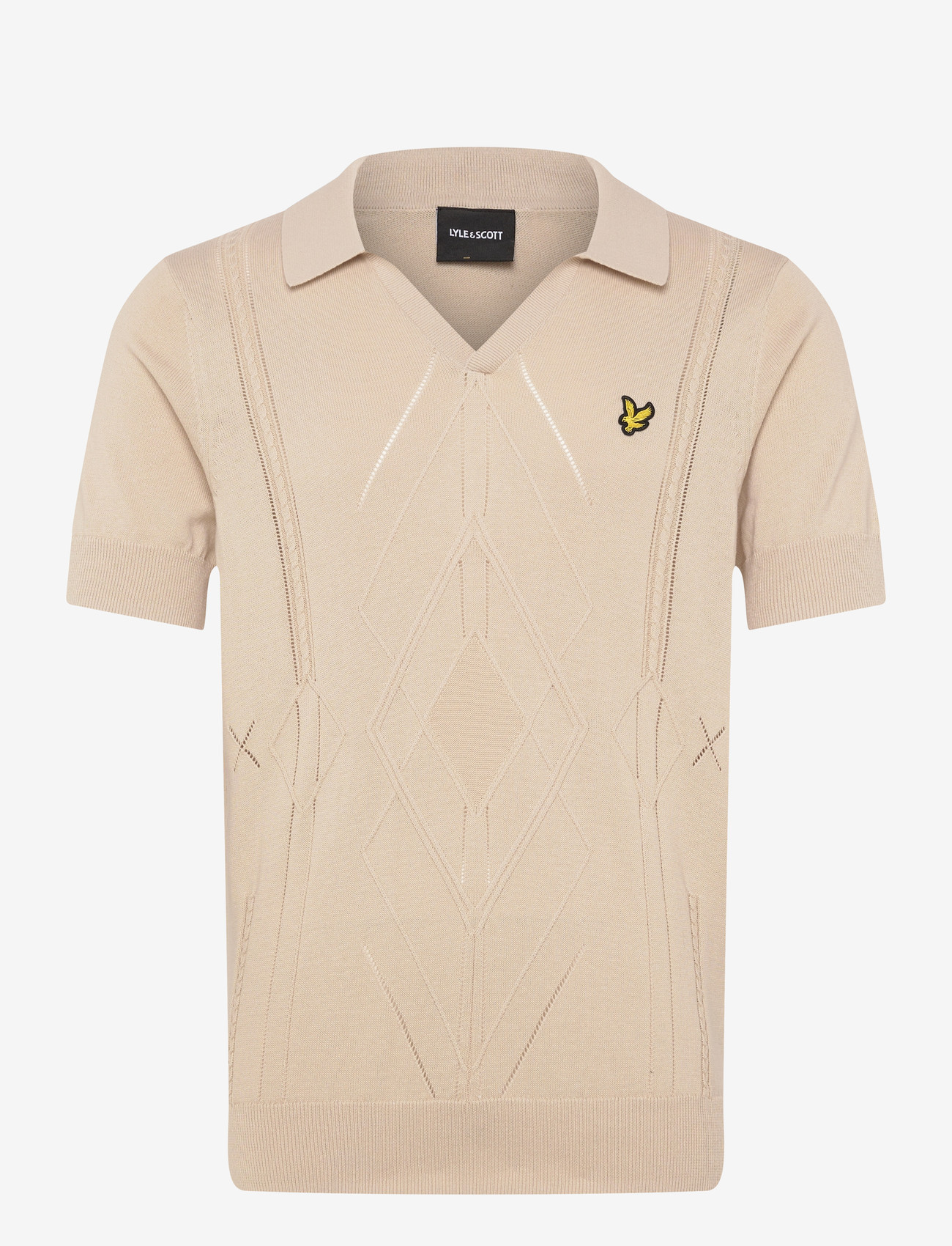 Lyle & Scott - Argyle Knitted Polo - polostrik - w870 cove - 1