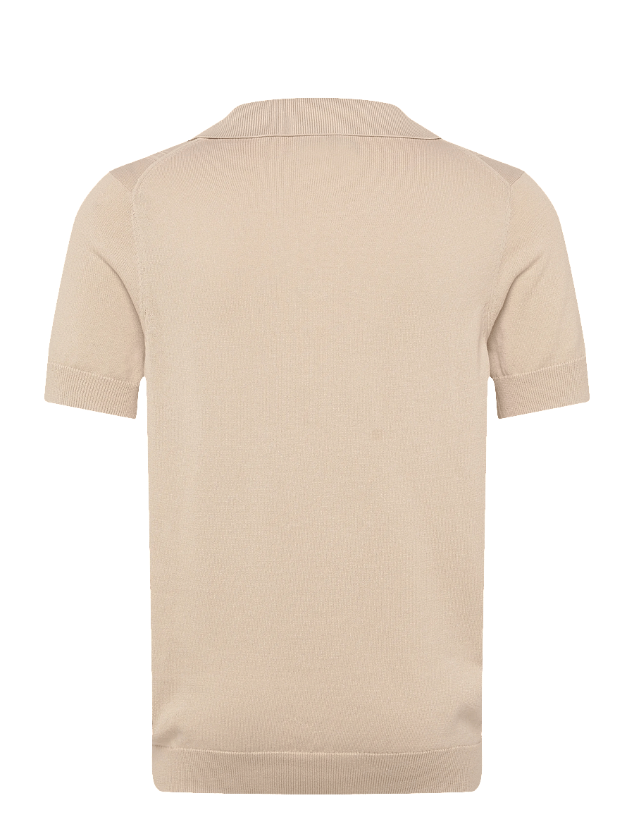 Lyle & Scott - Argyle Knitted Polo - langärmlige strick-polohemden - w870 cove - 2