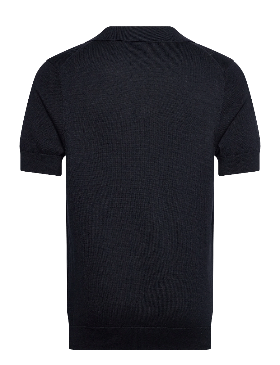 Lyle & Scott - Argyle Knitted Polo - geweven polo's - z271 dark navy - 2