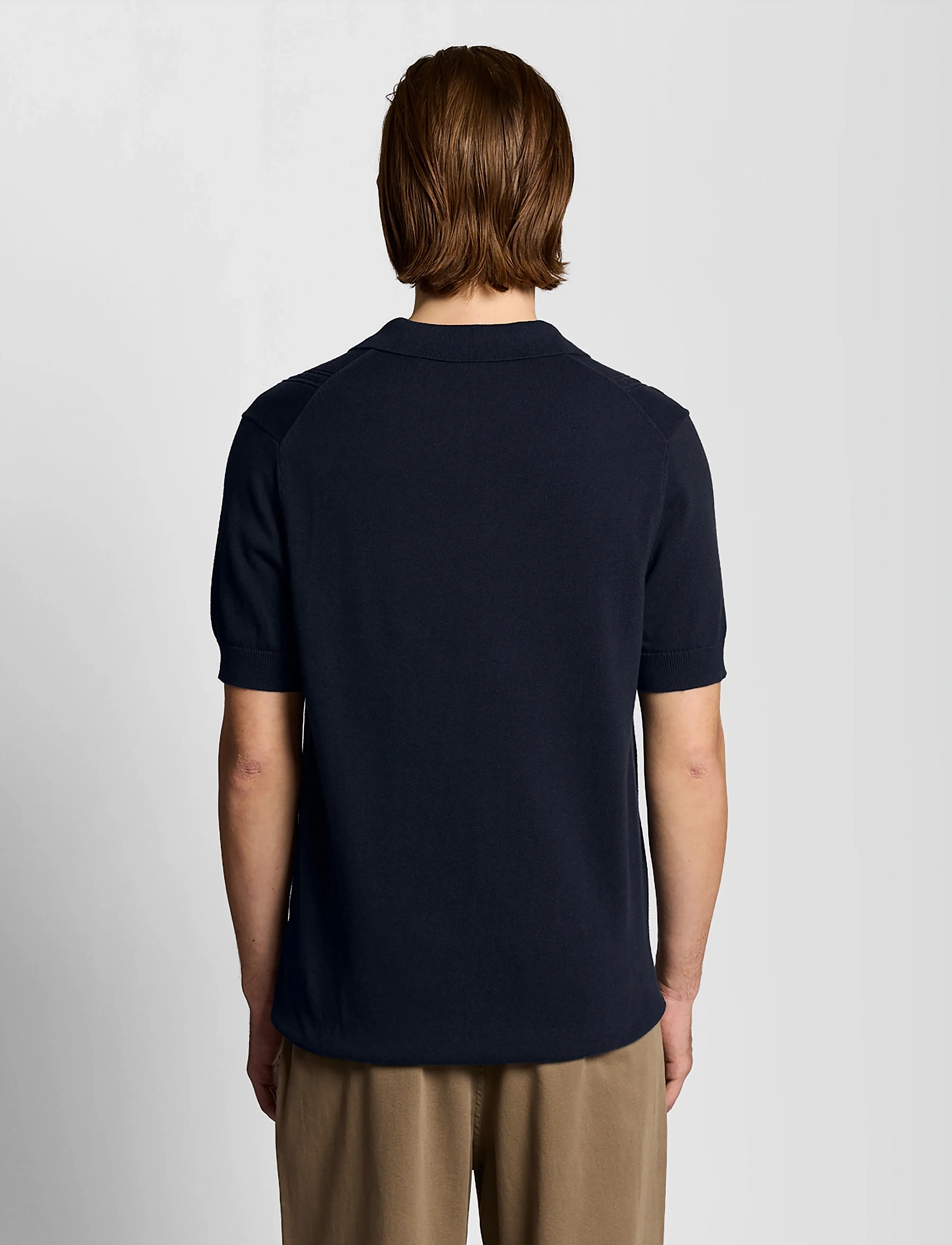 Lyle & Scott - Argyle Knitted Polo - knitted polos - z271 dark navy - 3