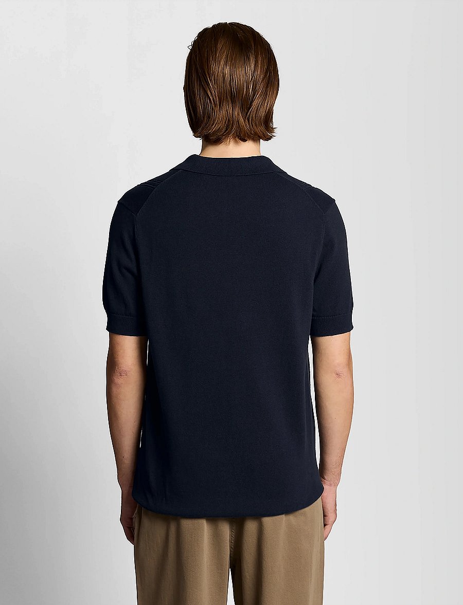 Lyle & Scott - Argyle Knitted Polo - geweven polo's - z271 dark navy - 3