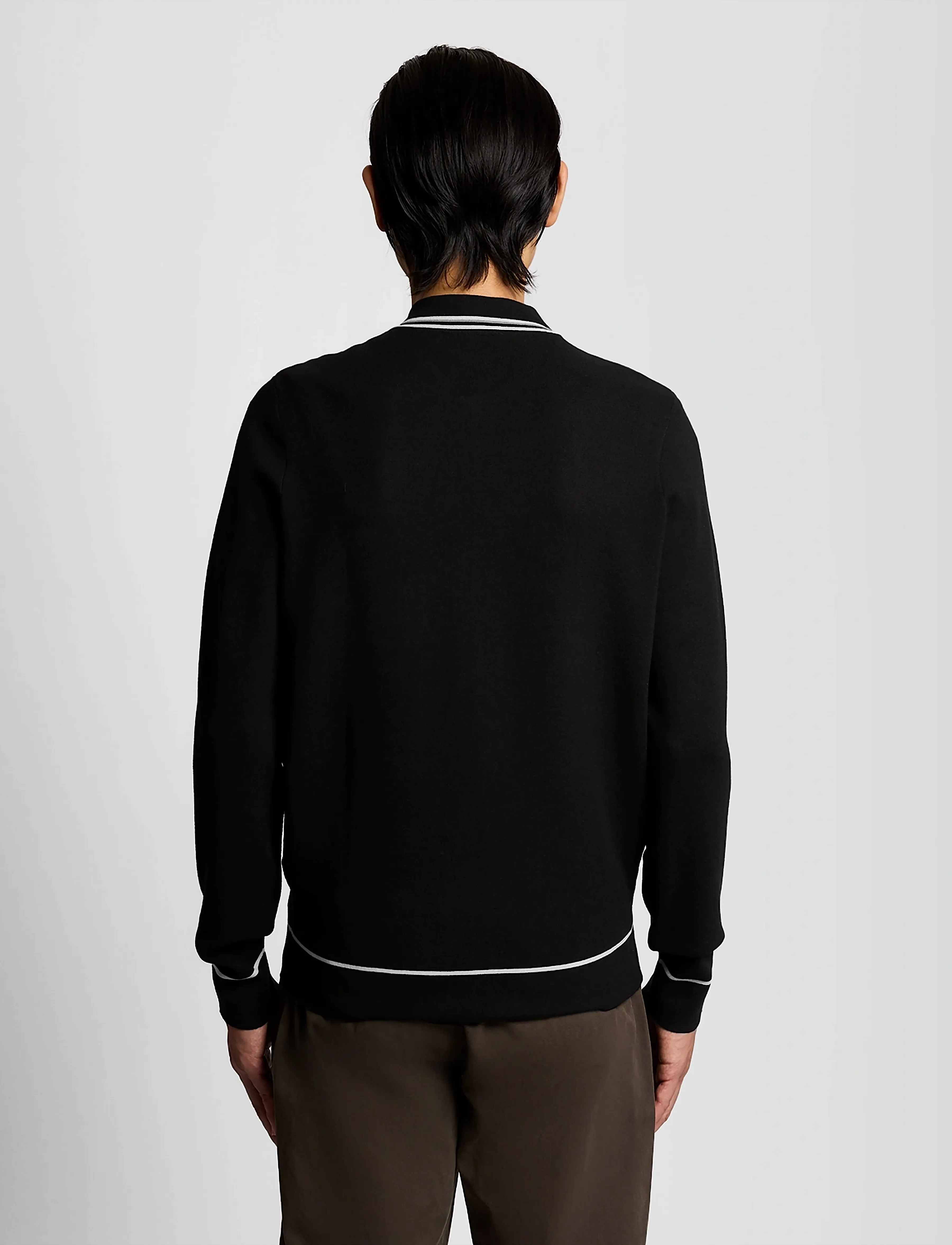 Tipped Knitted Zip Through Jacket 2