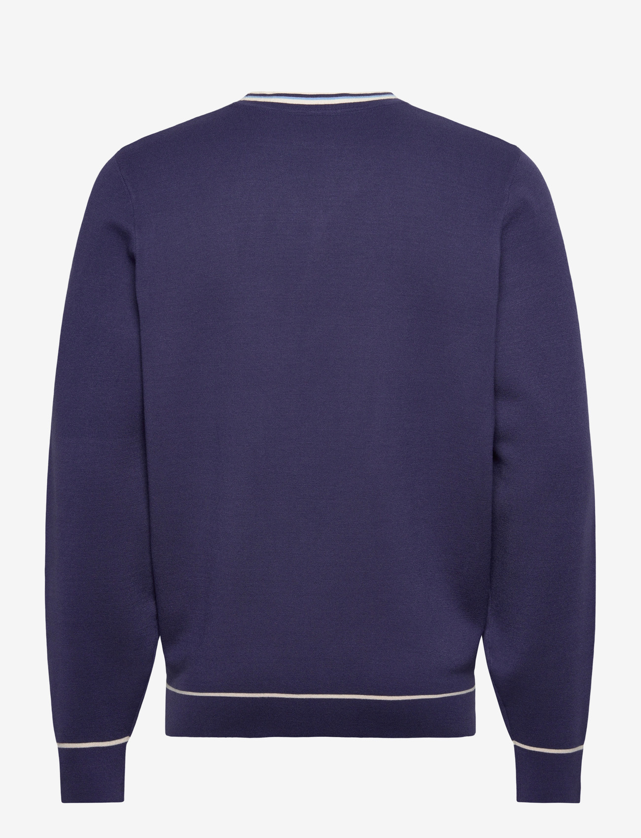 Lyle & Scott - Tipped Knitted Crew Neck Jumper - rund hals - y125 rich navy - 2