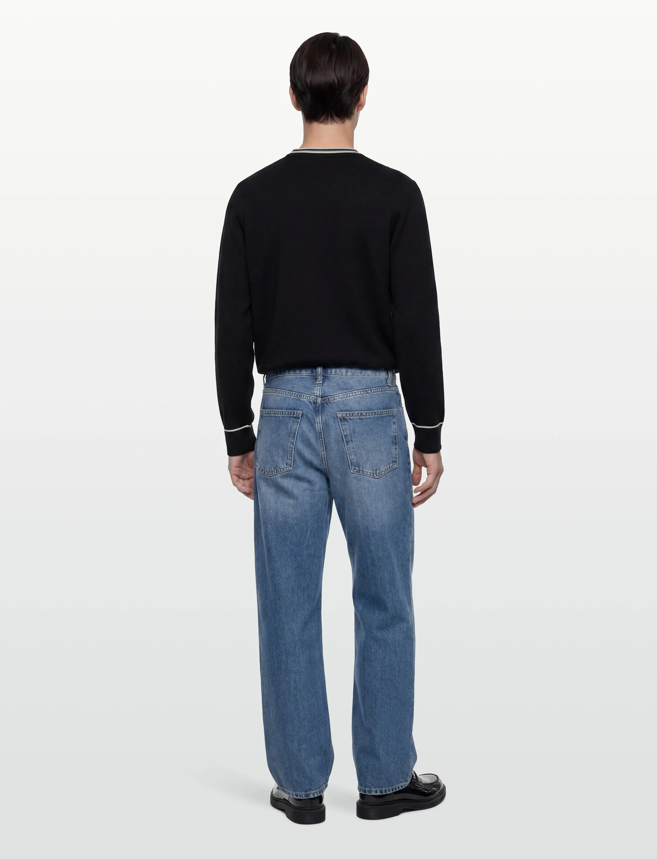 Lyle & Scott - Tipped Knitted Crew Neck Jumper - rundhals - z865 jet black - 4