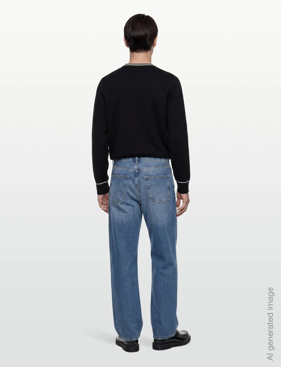 Lyle & Scott - Tipped Knitted Crew Neck Jumper - rundhals - z865 jet black - 4