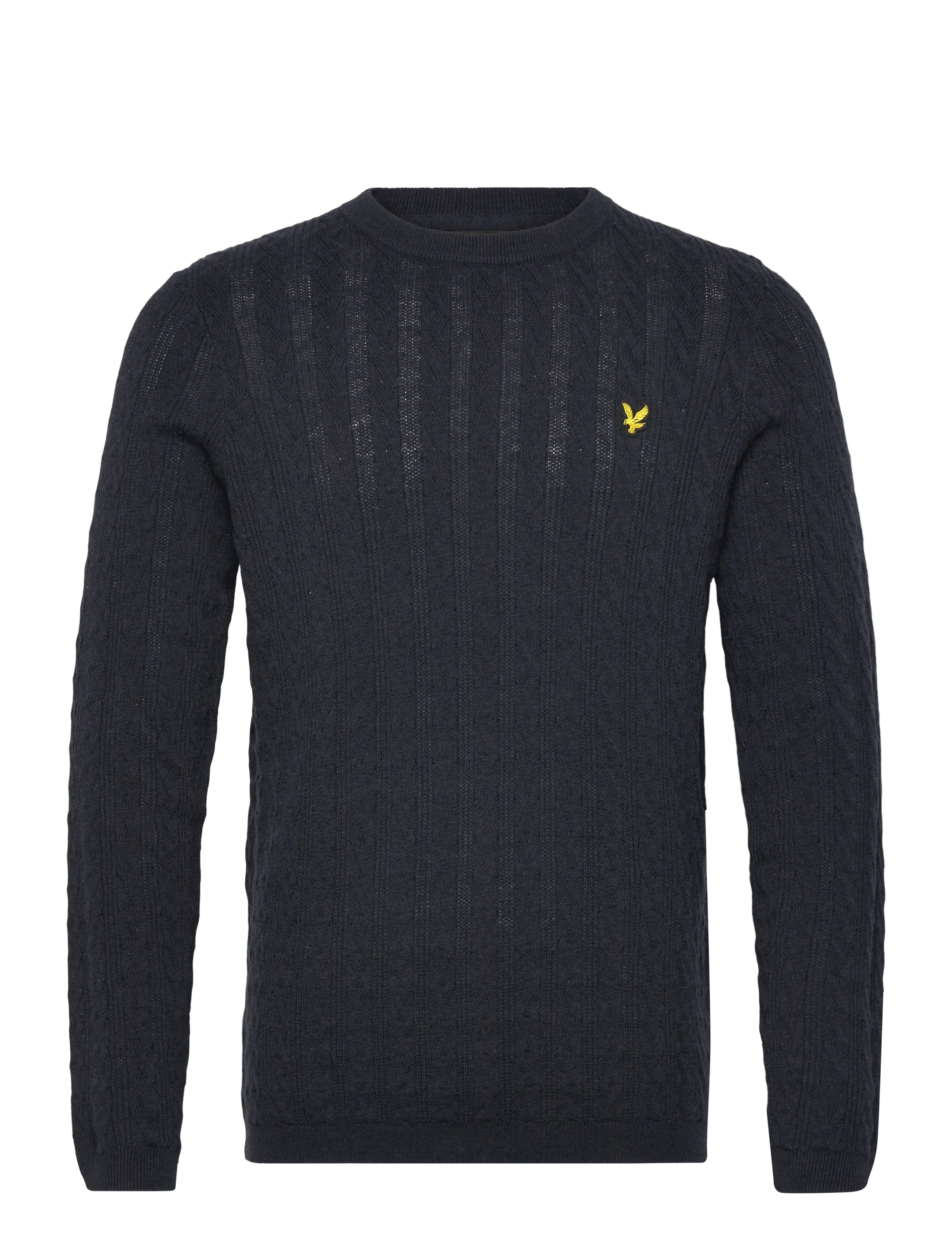 Lyle & Scott Linen Blend Long Sleeve Jumper - Rundhals - Z56 DARK NAVY MARL / navy