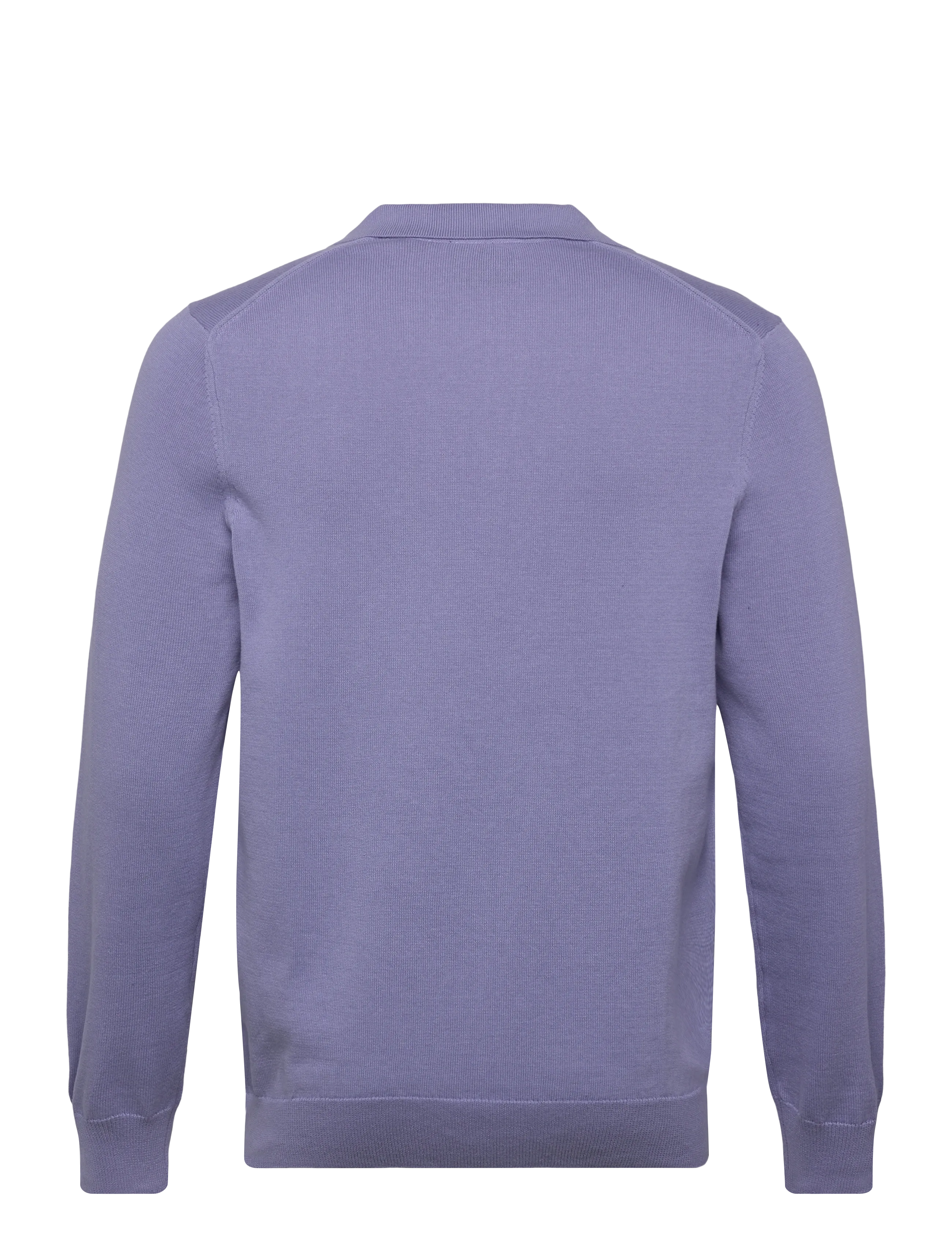 Lyle & Scott - Cotton Long Sleeve Polo Collar Jumper - poloer i strik med lange ærmer - y128 bubble blue - 2
