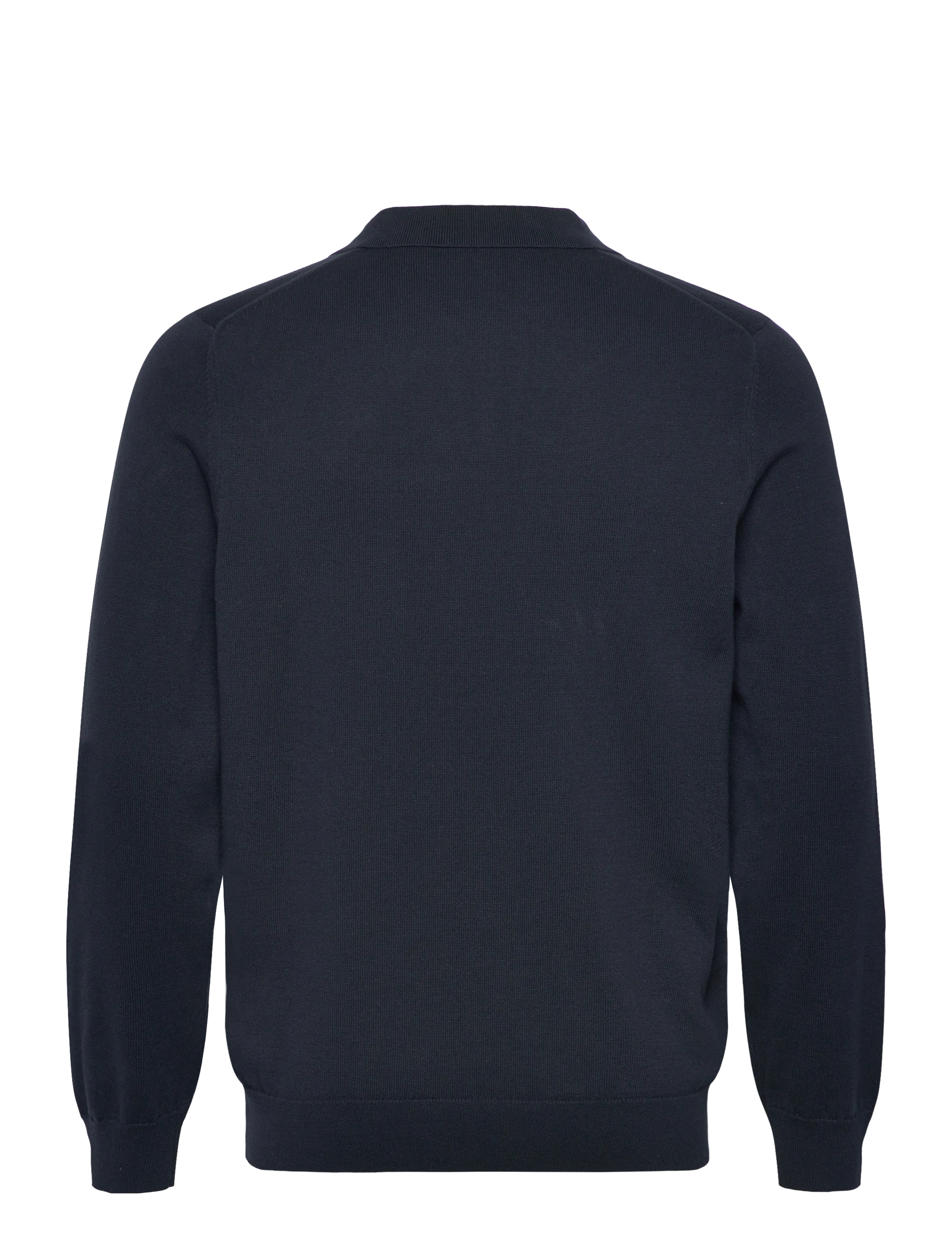 Lyle & Scott - Cotton Long Sleeve Polo Collar Jumper - poloer i strik med lange ærmer - z271 dark navy - 2