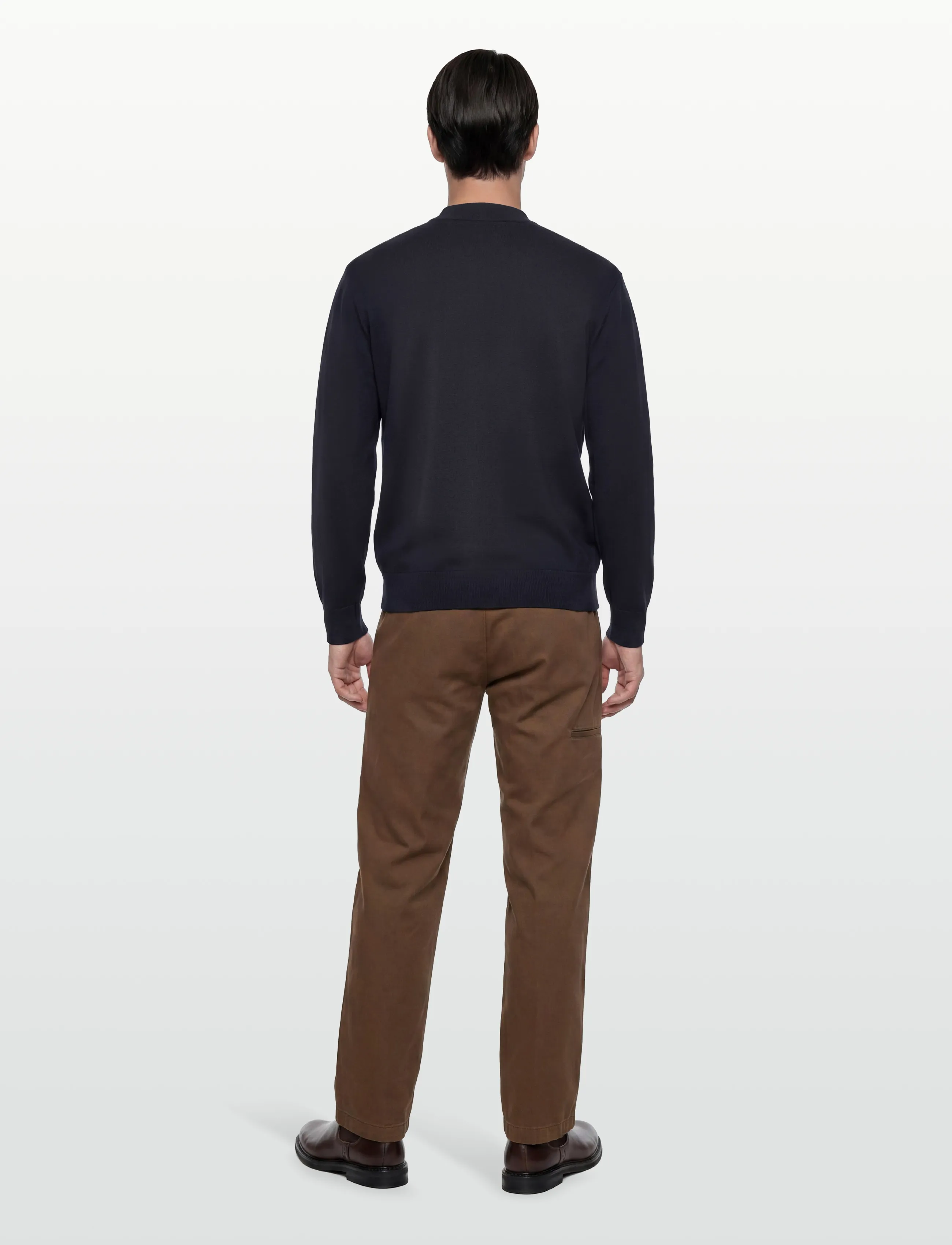 Lyle & Scott Relaxed Mock Neck Jumper stickade tröjor herr – bild 3