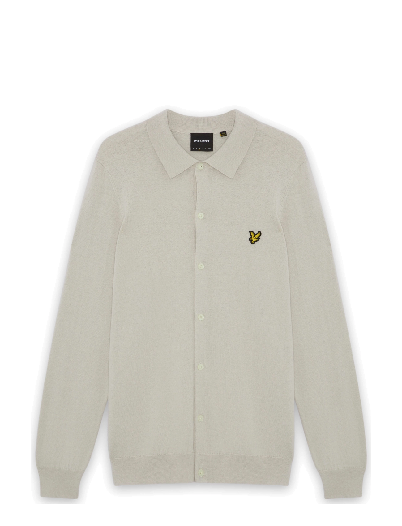 Lyle & Scott Cotton Merino Knitted Shirt - Knitted polos - COVE / cream