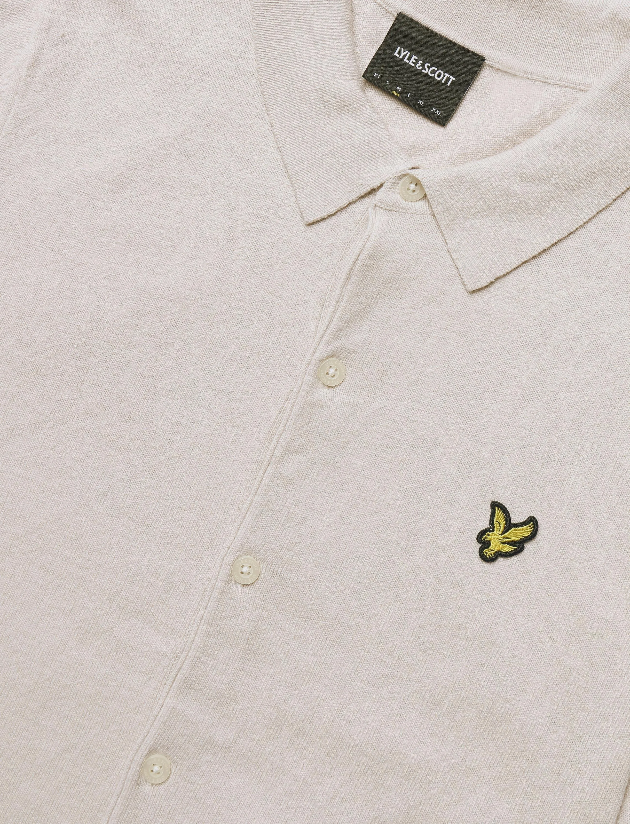 Lyle & Scott - Cotton Merino Knitted Shirt - cardigans - cove - 2