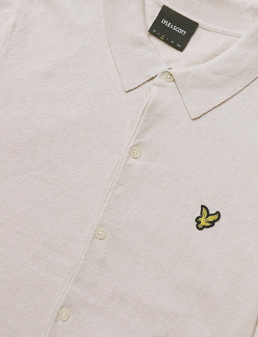 Lyle & Scott - Cotton Merino Knitted Shirt - cardigans - cove - 2