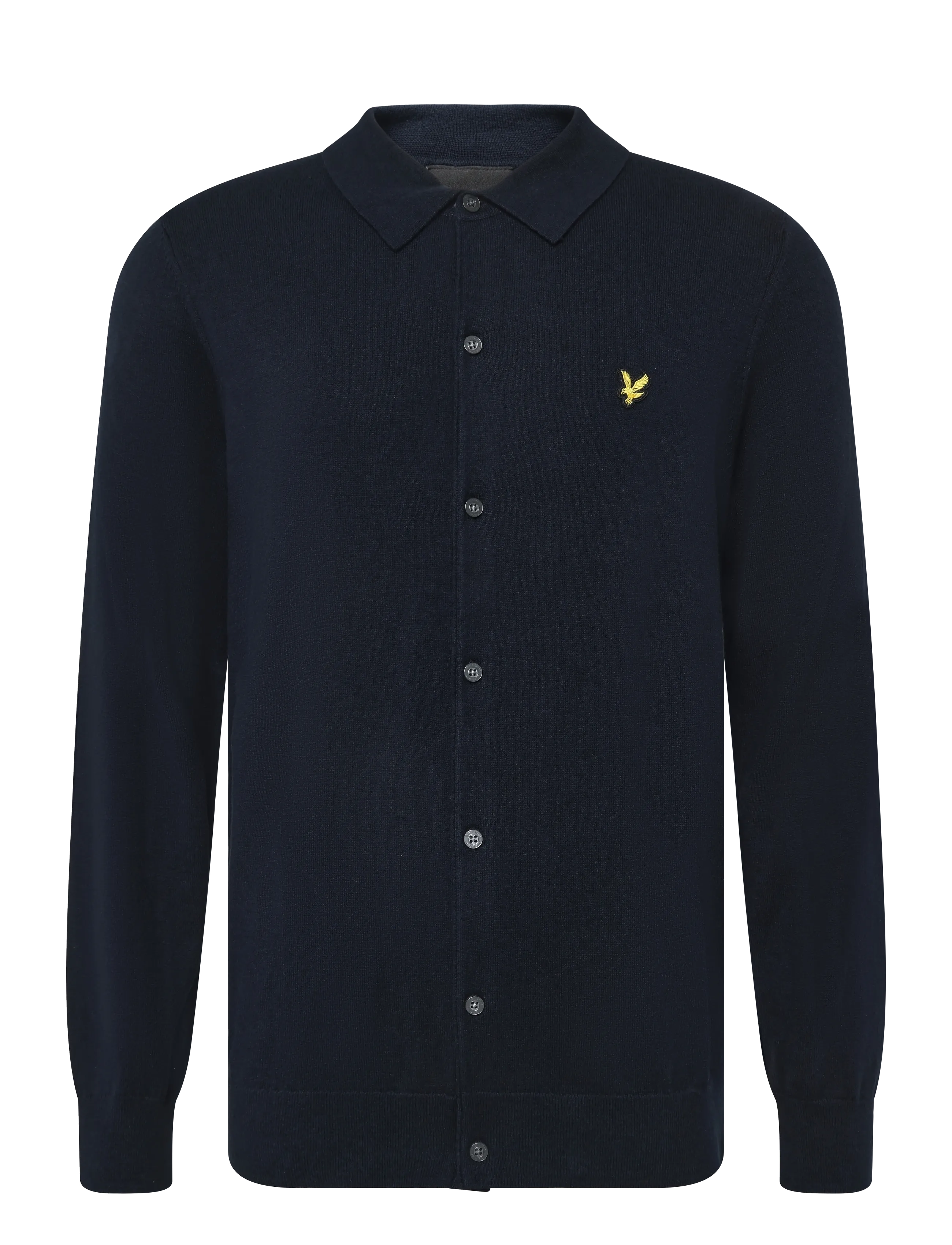 Lyle & Scott Cotton Merino Knitted Shirt - Strik - DARK NAVY / navy