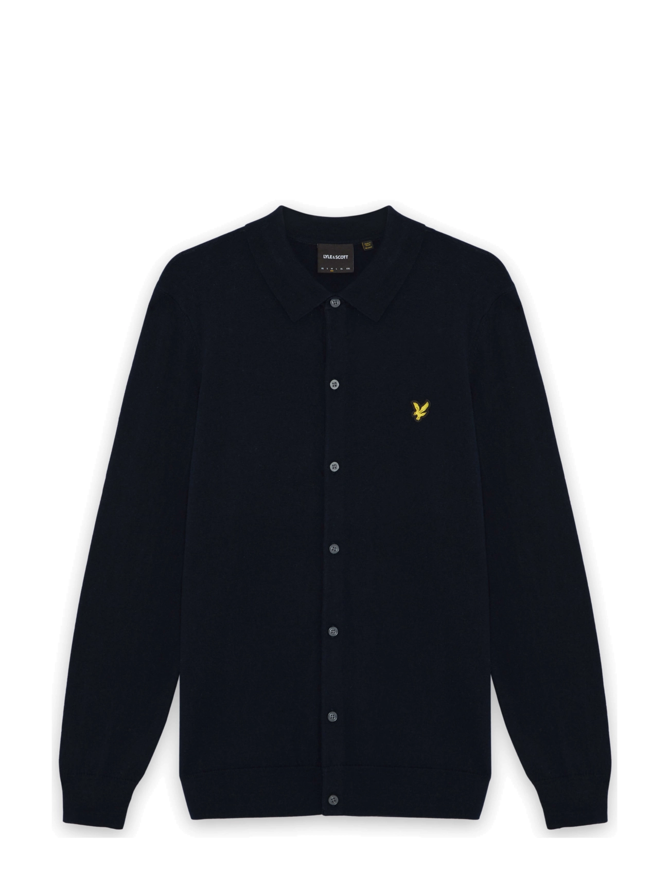 Lyle & Scott Cotton Merino Knitted Shirt - Knitted polos - DARK NAVY / navy