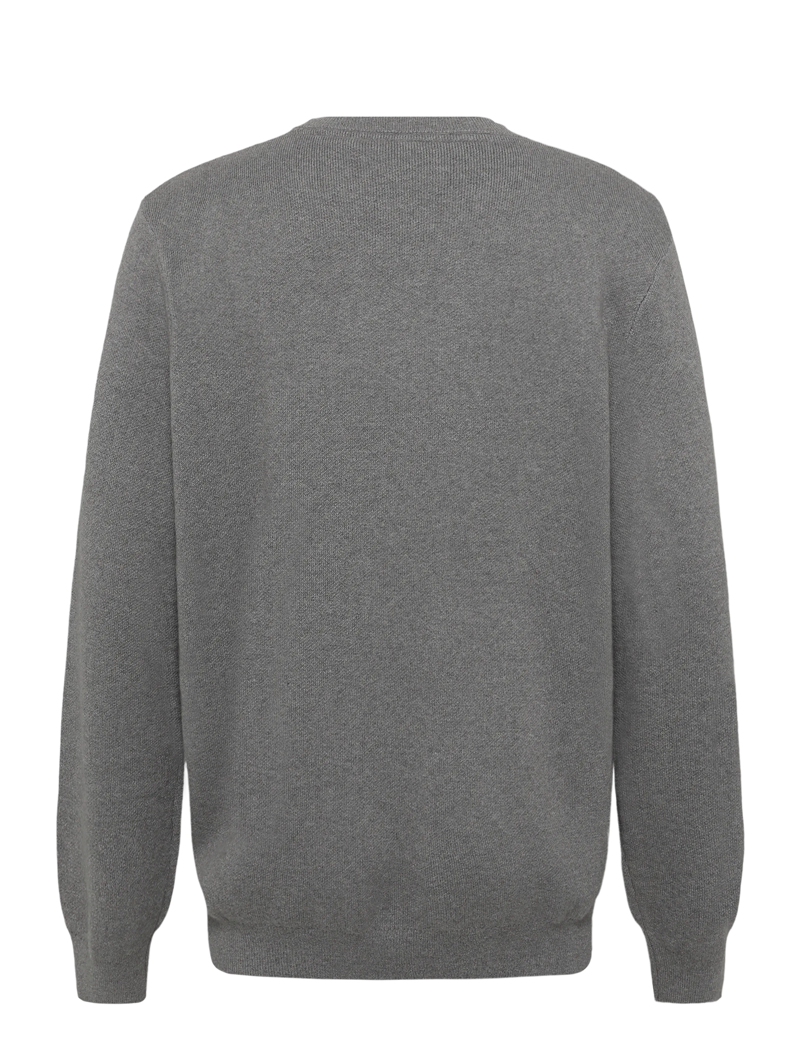 Lyle & Scott - Cotton Merino Argyle Jumper - rund hals - mid grey marl / light grey marl - 2