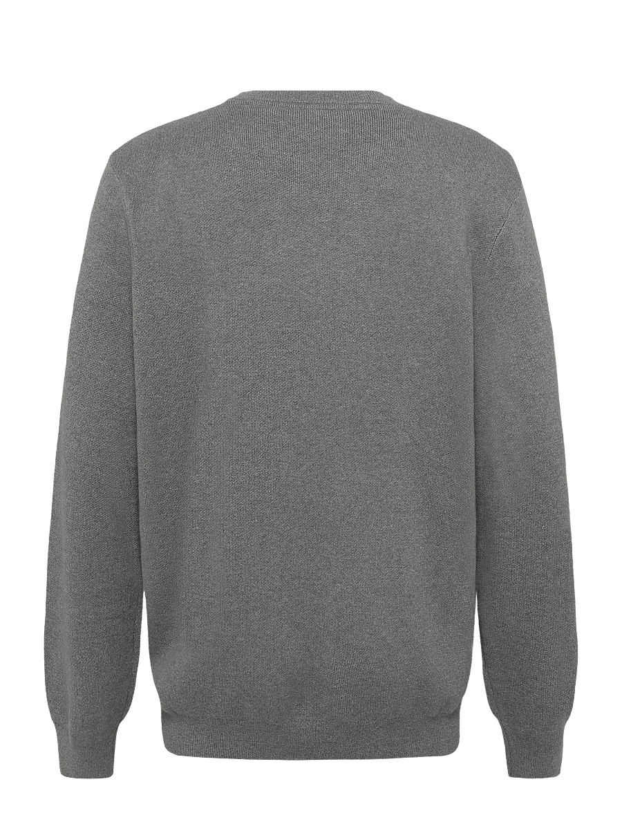 Lyle & Scott - Cotton Merino Argyle Jumper - rund hals - mid grey marl / light grey marl - 2