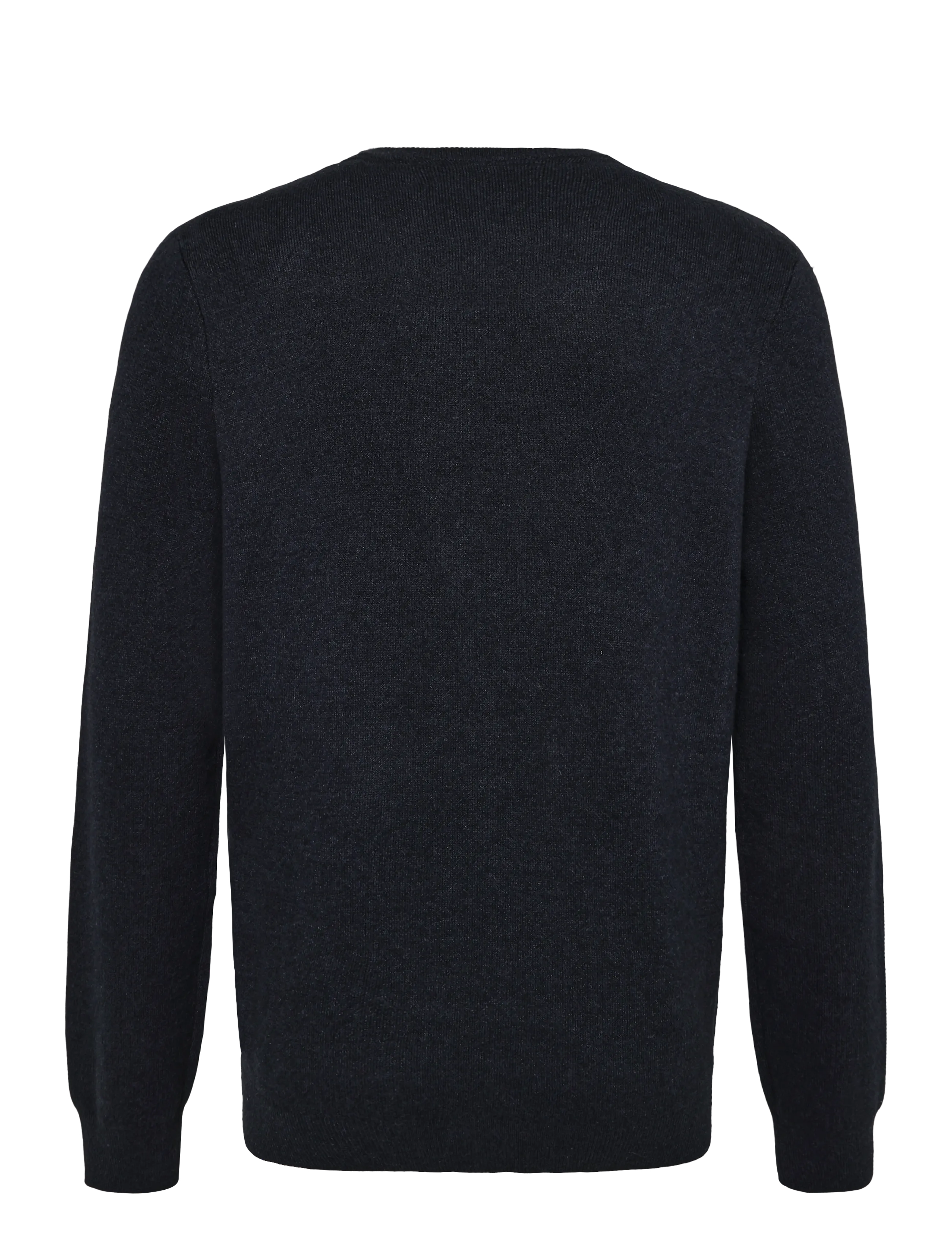 Lyle & Scott - Cotton Merino Argyle Jumper - round necks - dark navy marl / mid navy marl - 1