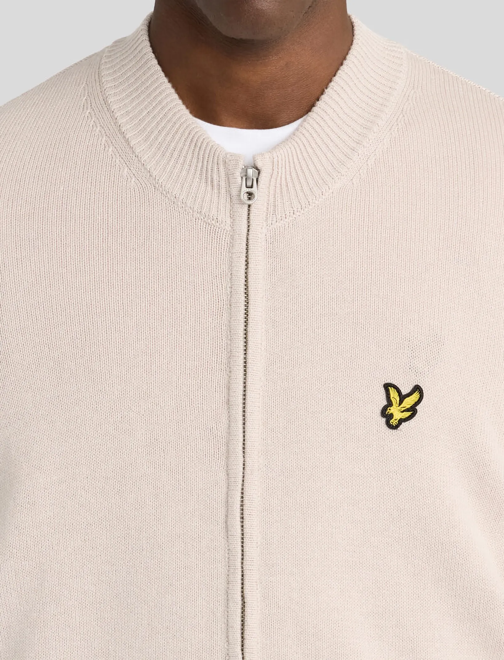 Lyle & Scott - Relaxed Cotton Merino Full Zip Jumper - full zip tröjor - cove - 5