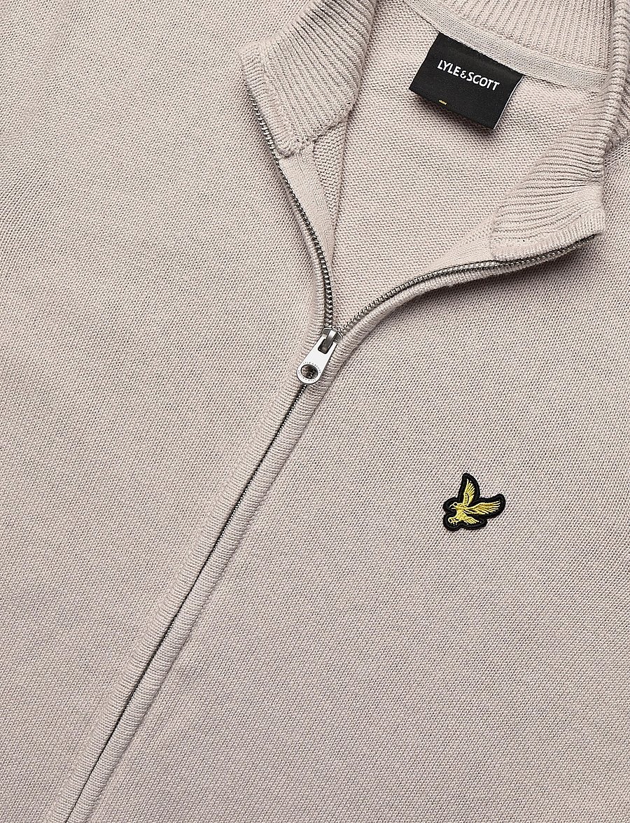 Lyle & Scott - Relaxed Cotton Merino Full Zip Jumper - full zip tröjor - cove - 2