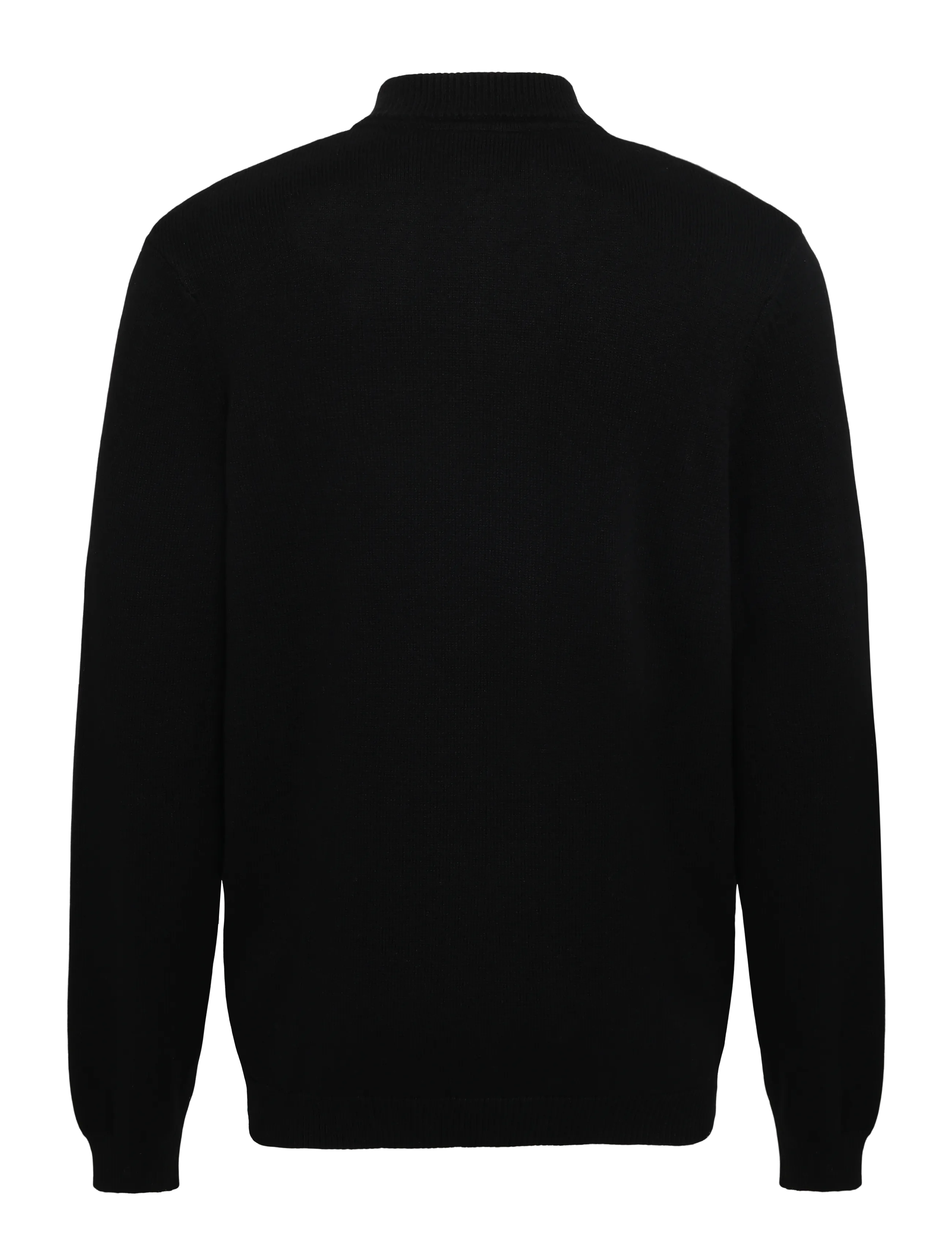 Lyle & Scott - Relaxed Cotton Merino Full Zip Jumper - full zip jumpers - jet black - 1