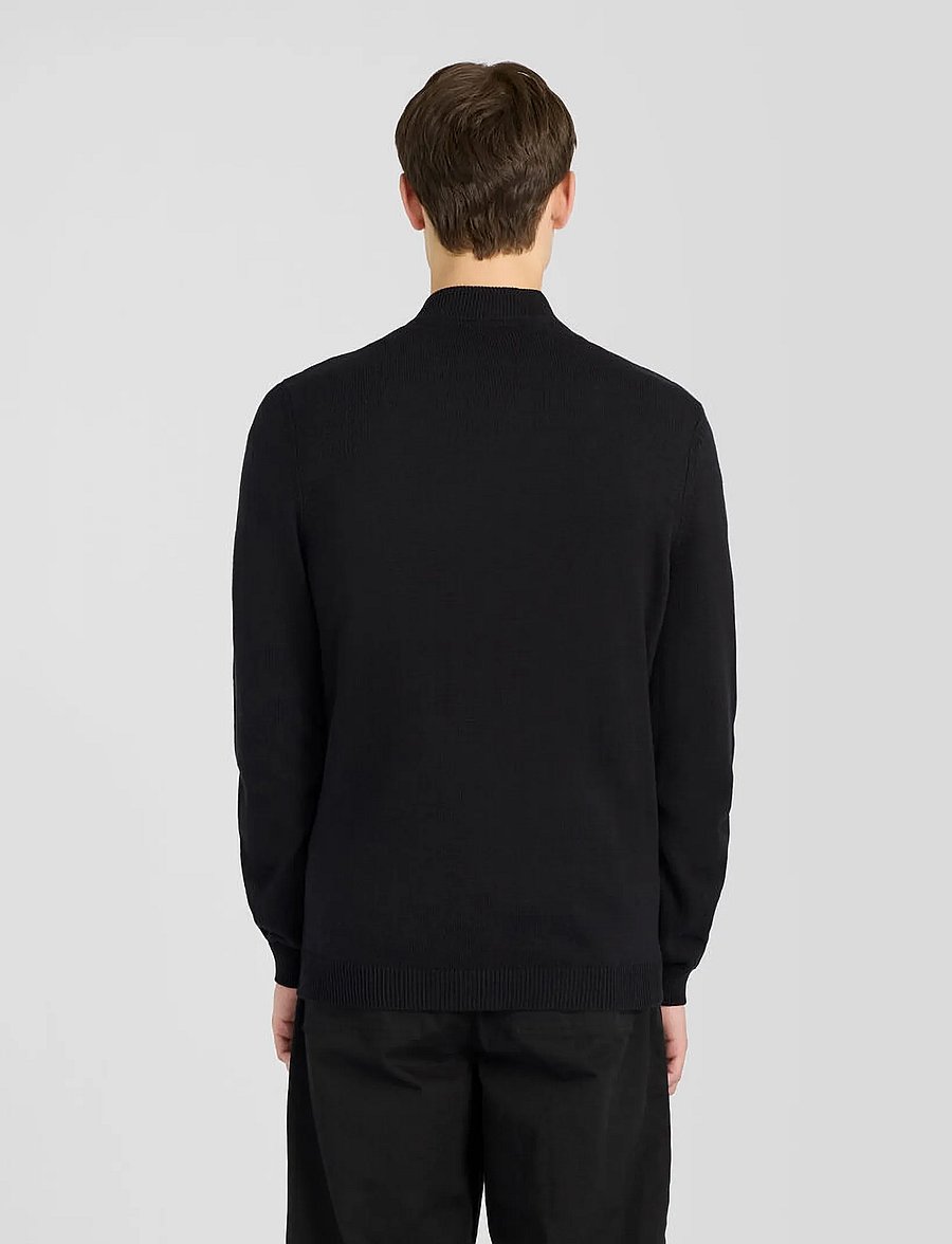 Lyle & Scott - Relaxed Cotton Merino Full Zip Jumper - lukuga džemprid - jet black - 3