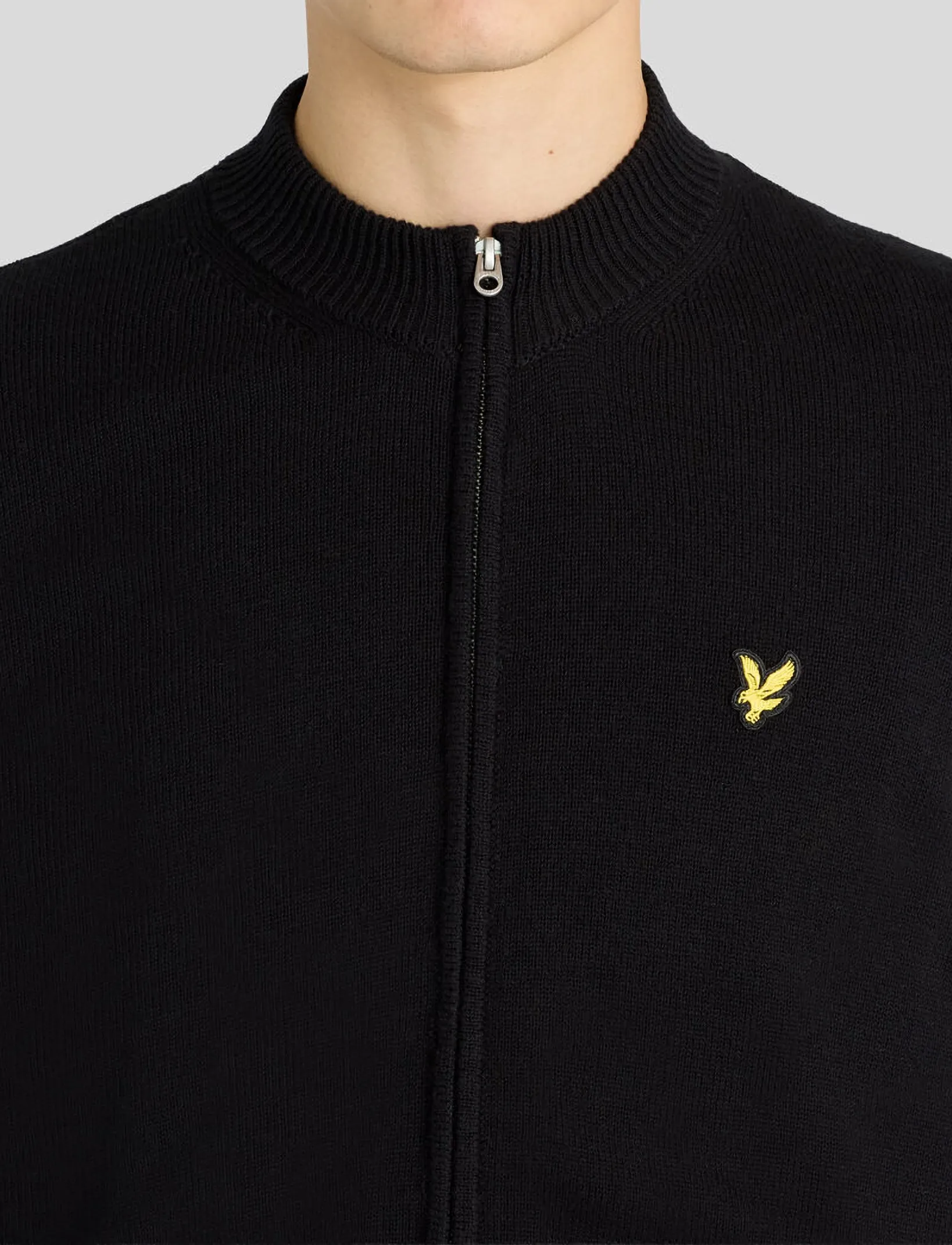 Lyle & Scott Relaxed Cotton Merino Full Zip Jumper stickade tröjor herr – bild 4