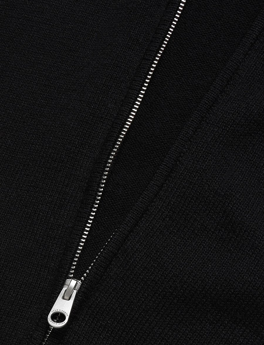 Lyle & Scott - Relaxed Cotton Merino Full Zip Jumper - pullover mit durchgehendem reißverschluss - jet black - 4