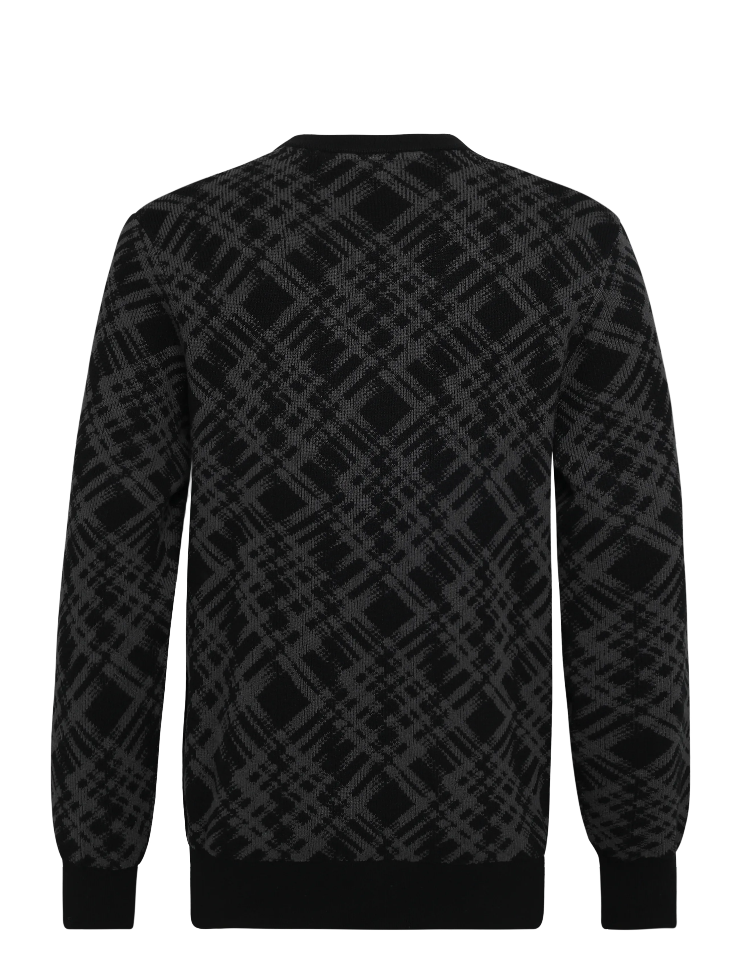 Lyle & Scott - Ladder Tartan Crew Neck Jumper - rundhals - jet black - 1