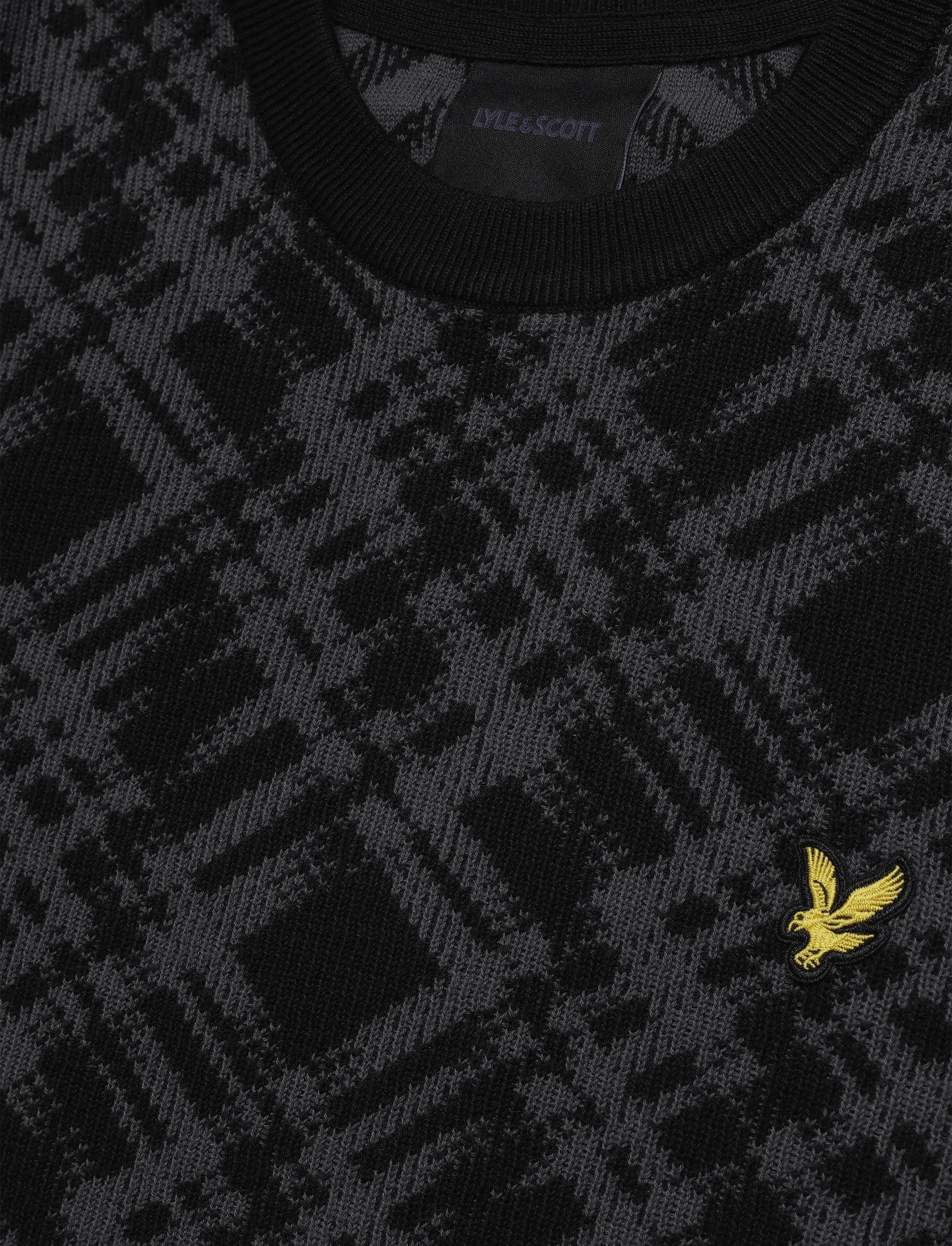 Lyle & Scott - Ladder Tartan Crew Neck Jumper - rundhals - jet black - 2