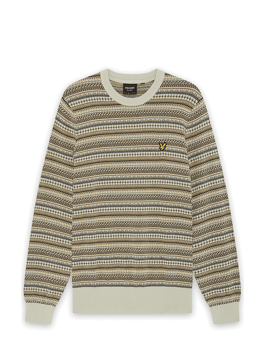 Lyle & Scott - Fairisle Crew Neck Jumper - cove - 0