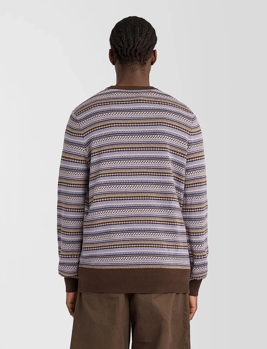 Lyle & Scott - Fairisle Crew Neck Jumper - okrągły dekolt - cove - 3
