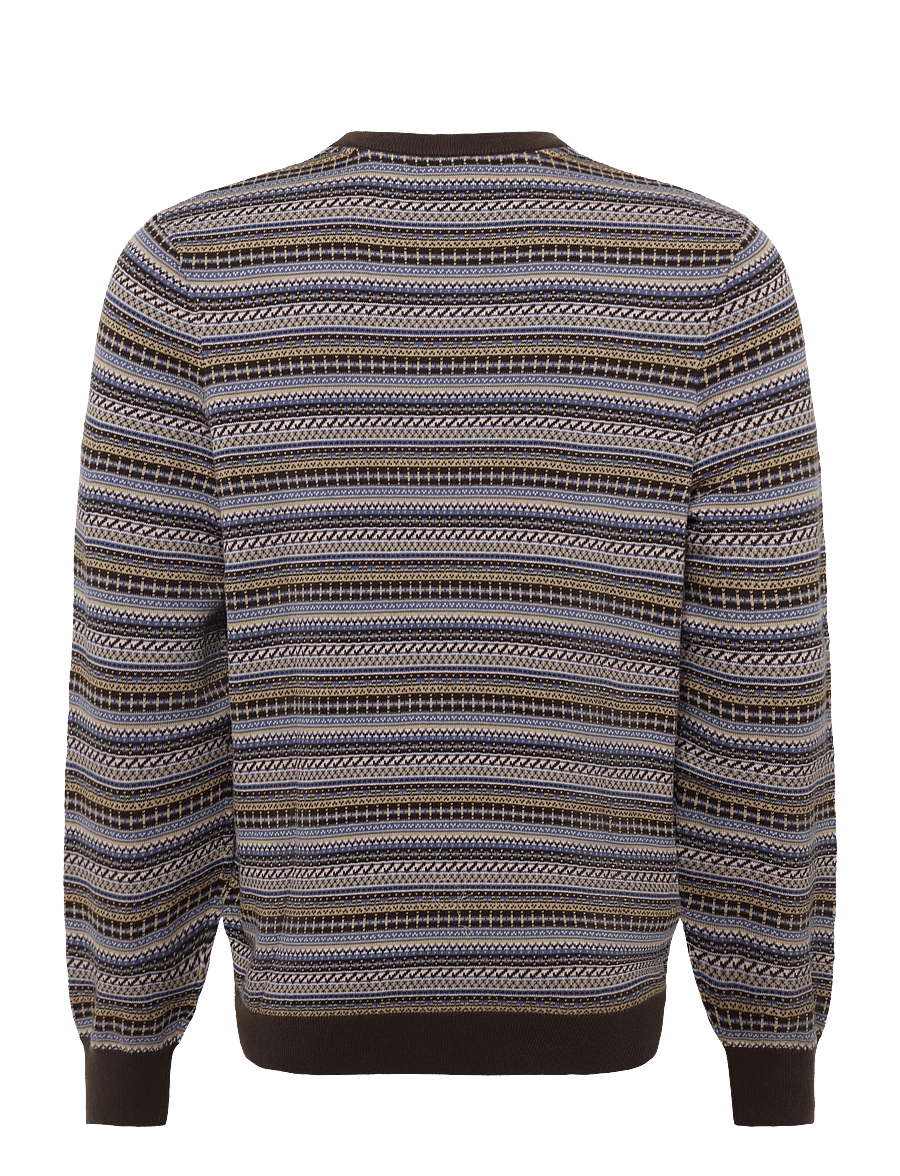 Lyle & Scott - Fairisle Crew Neck Jumper - rundhalsad - ebony - 1